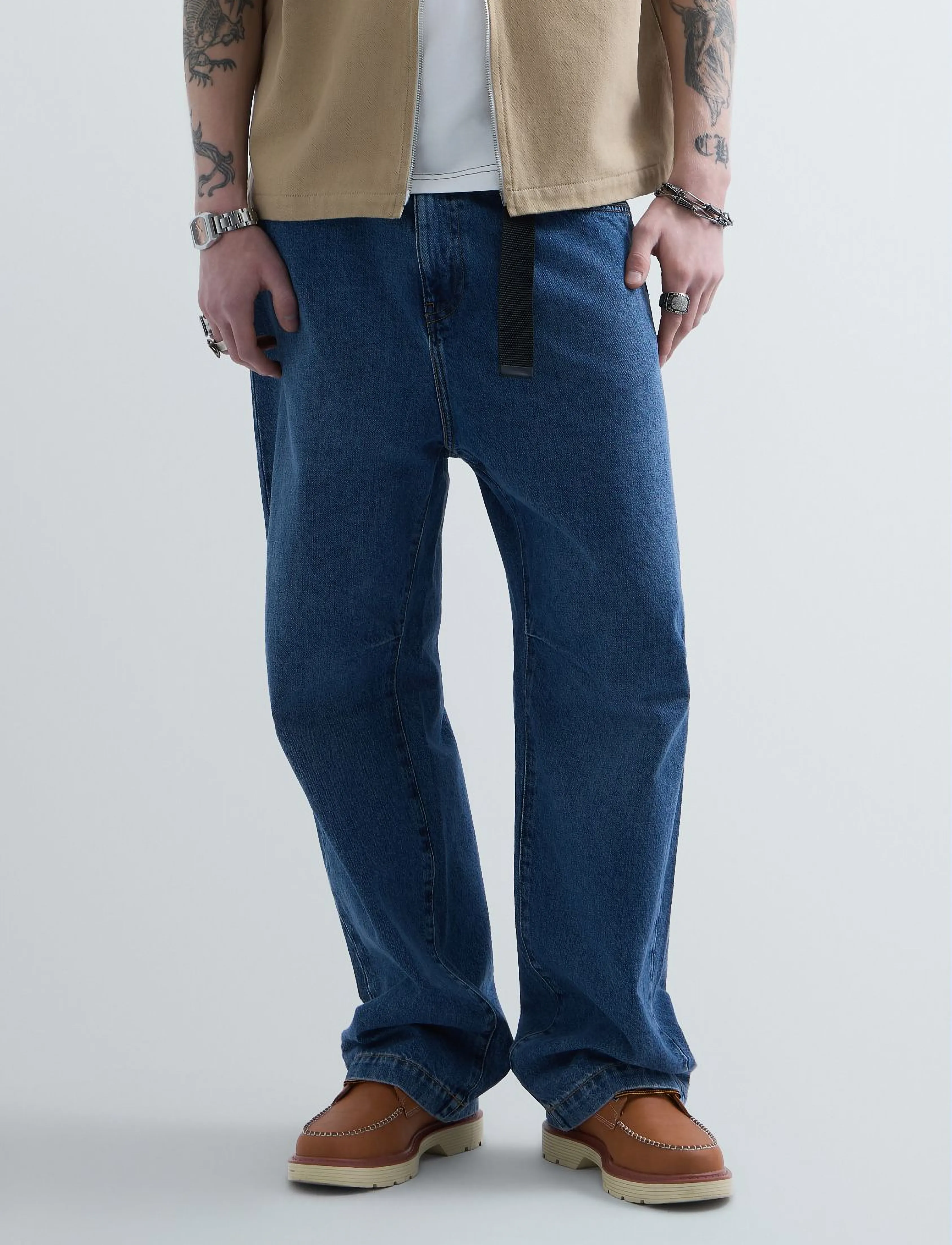Replay - Trousers BAGGY - byxor & jeans - blue - 4