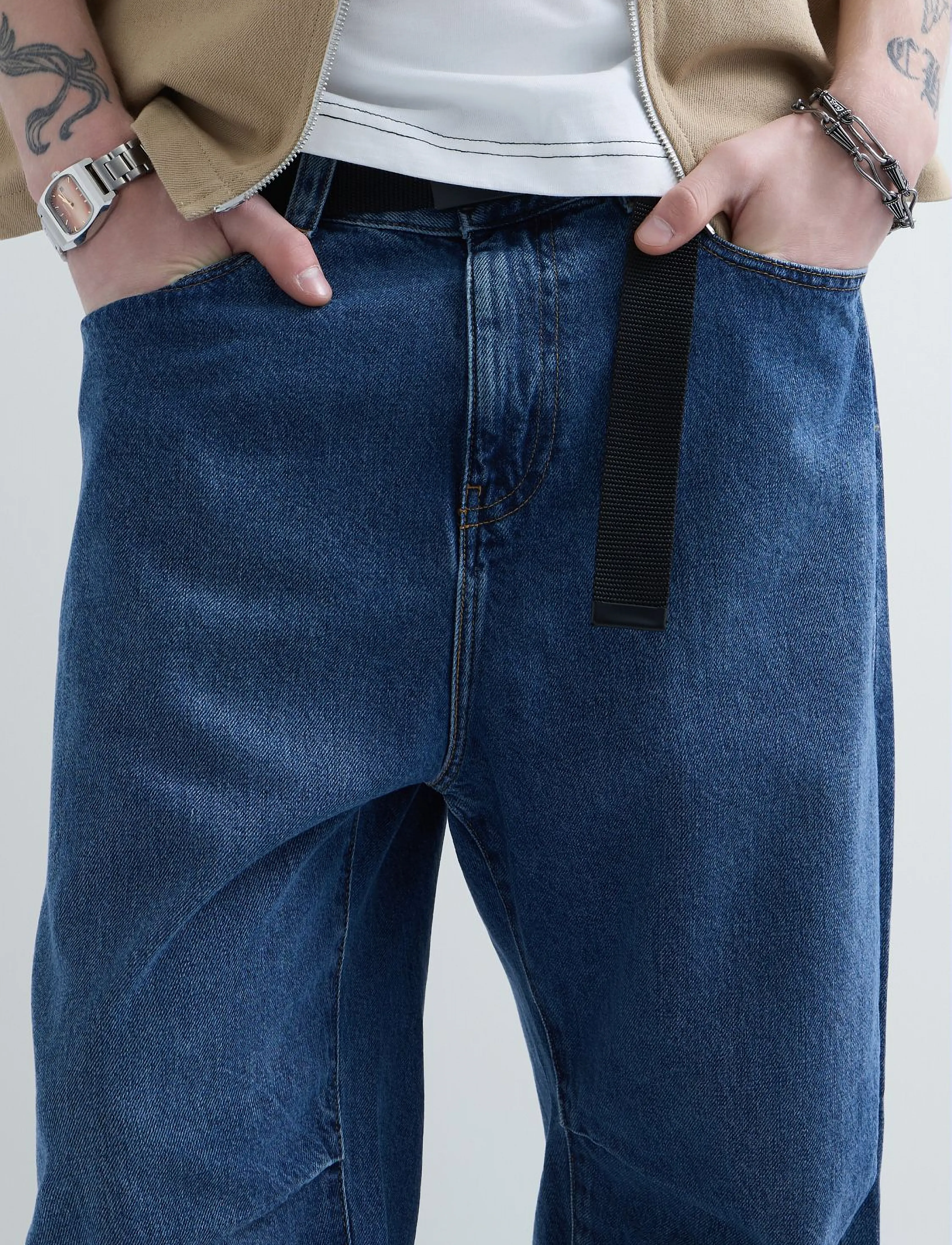 Replay - Trousers BAGGY - byxor & jeans - blue - 5