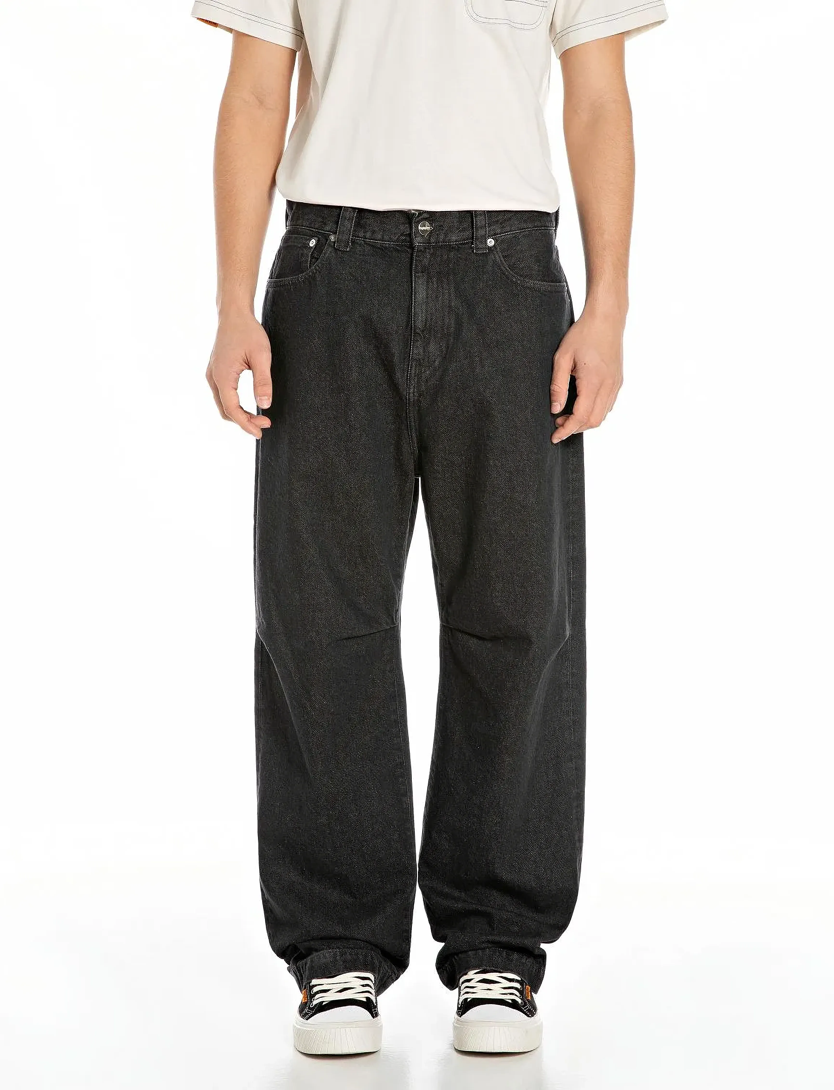 Replay Trousers - Farkut - BLACK / black