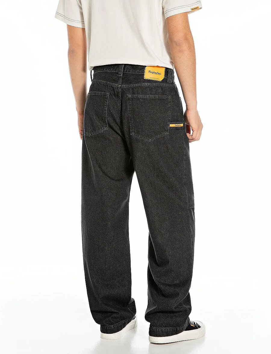 Replay - Trousers BAGGY - weite jeans - black - 3