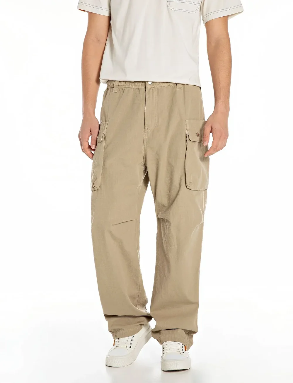 Replay - Trousers - cargobyxor - khaki green - 0