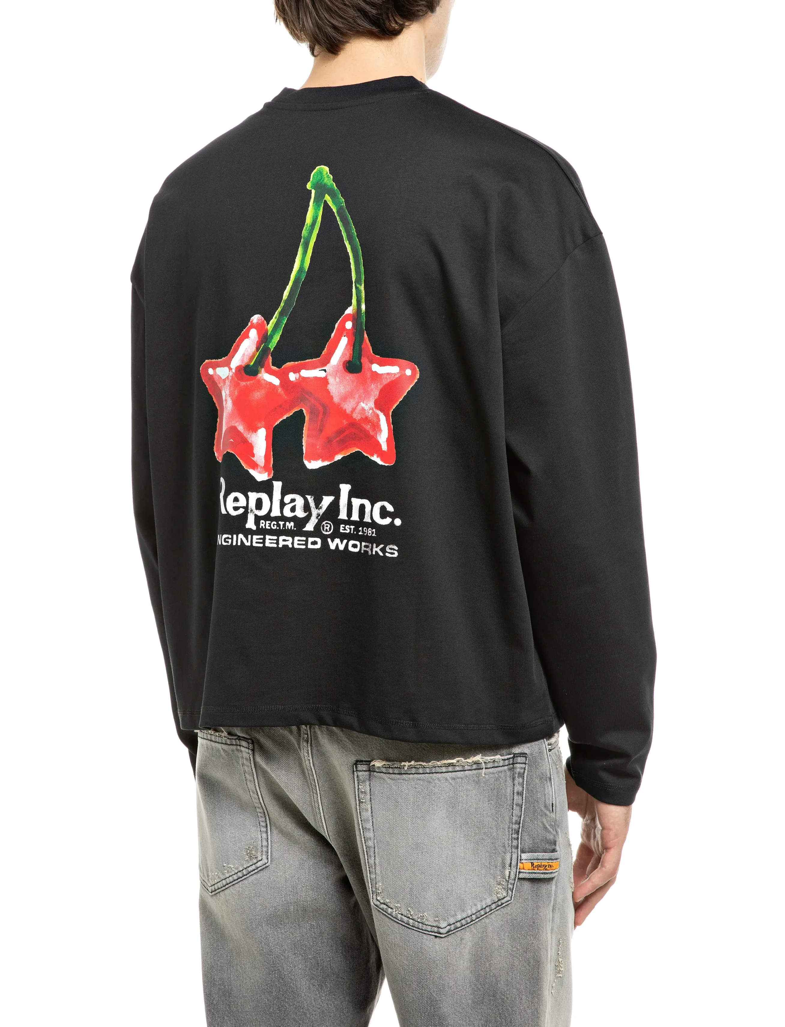 Replay - Long-sleeved t-shirt BOXY - black - 3