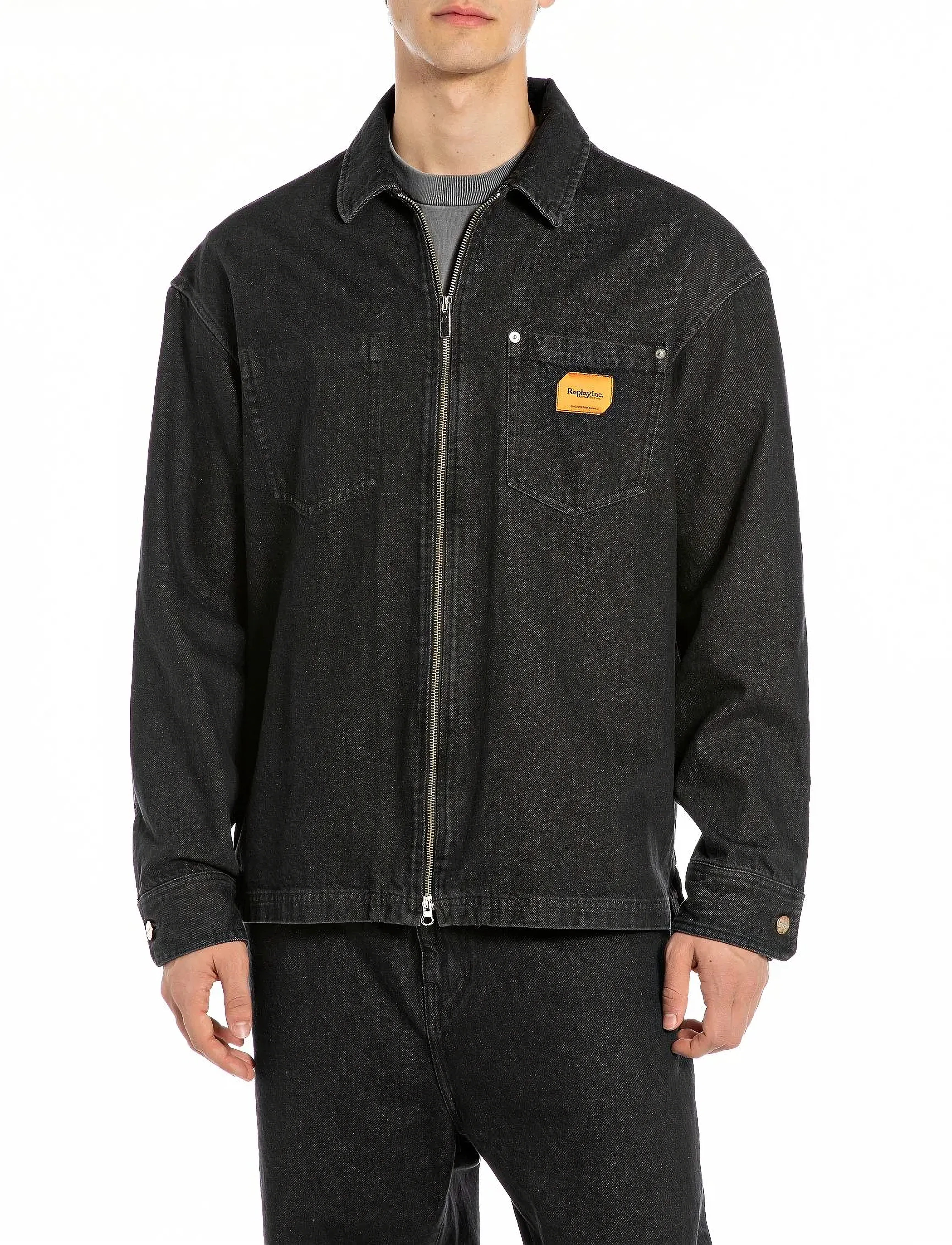 Replay Shirt, S, Black, Denim > Unlined Denim Jackets, Herre