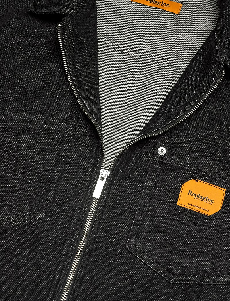 Replay - Shirt - ungefütterte denimjacken - black - 5