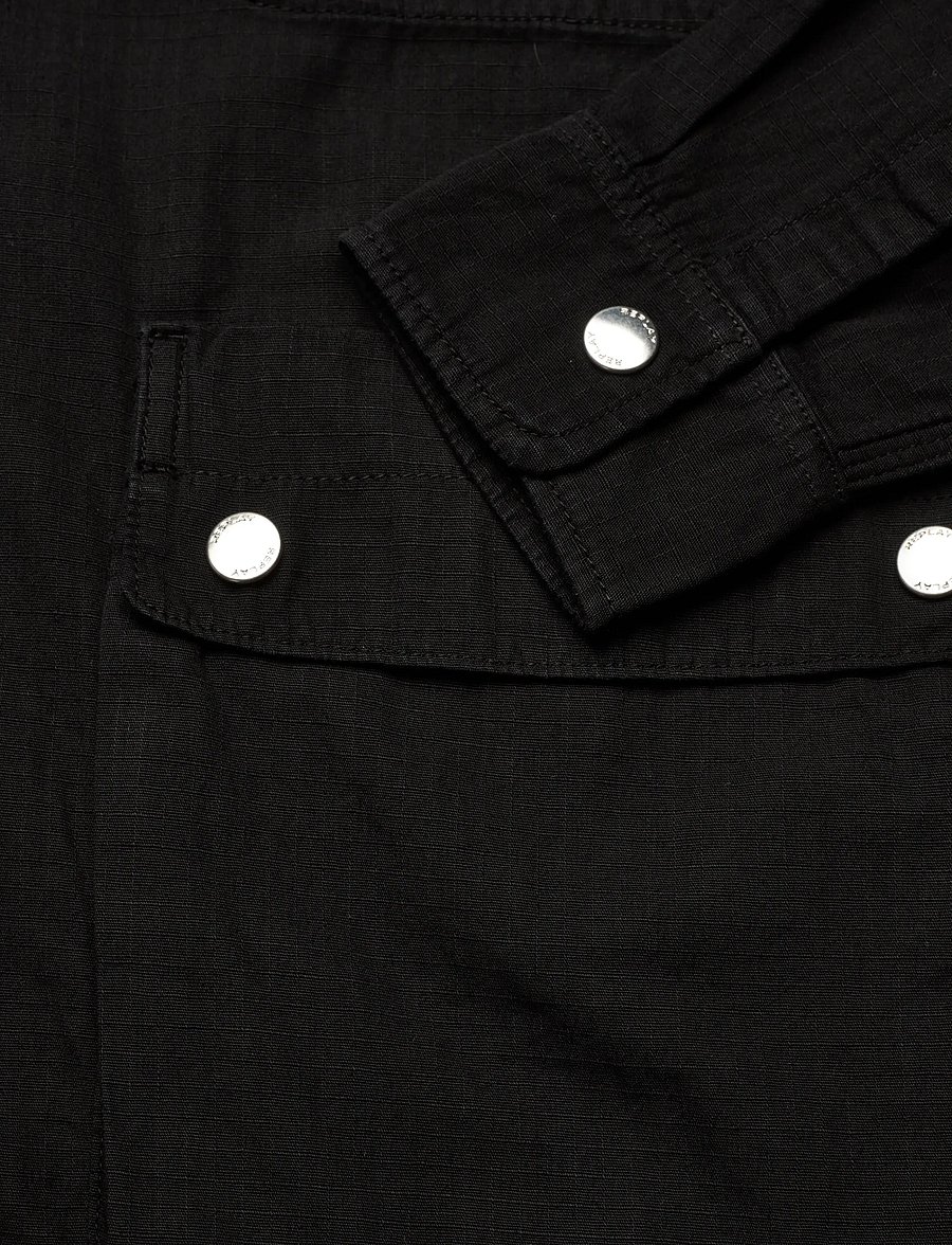 Replay - Shirt - rennot kauluspaidat - black - 3
