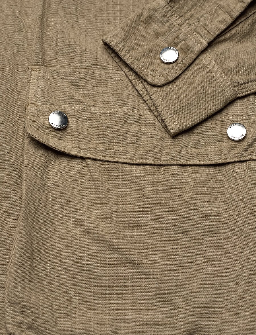 Replay - Shirt - vabaajasärgid - khaki green - 5