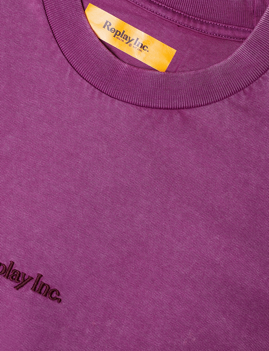 Replay - T-Shirt OVER - lühikeste varrukatega t-särgid - purple - 4
