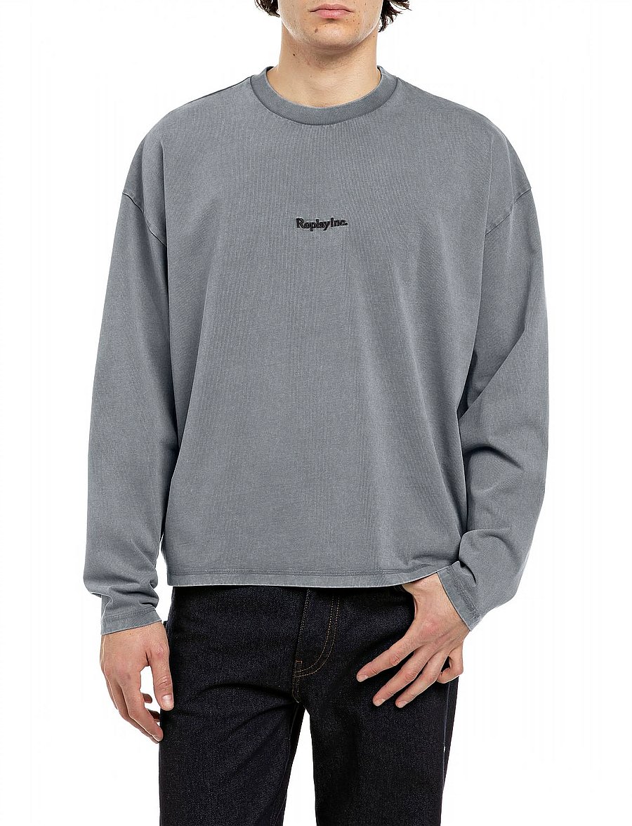 Replay - Long-sleeved t-shirt OVER - langærmede t-shirts - grey - 0