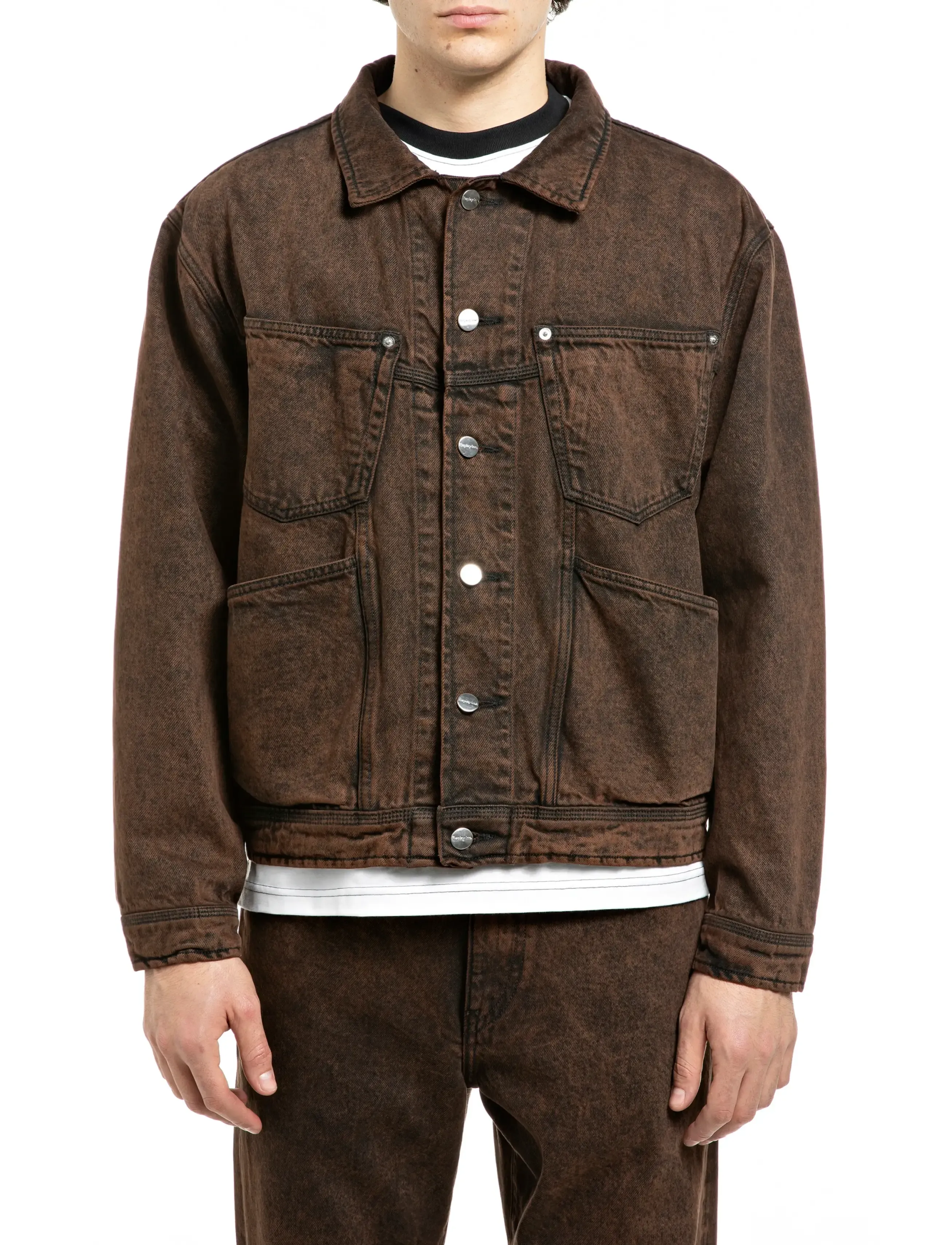 Replay Jacket STRAIGHT - Ungefütterte Denimjacken - BROWN / brown