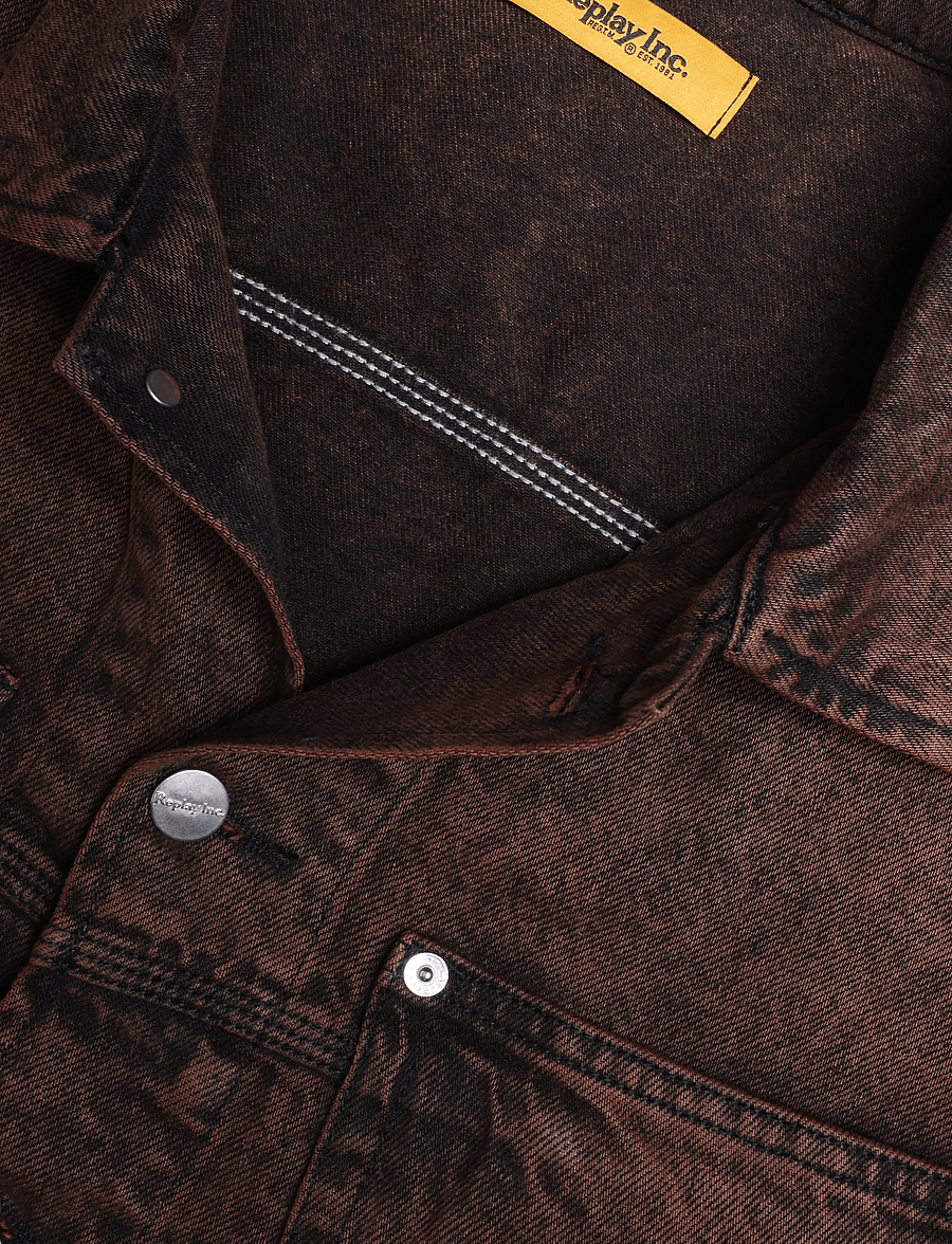 Replay - Jacket STRAIGHT - ungefütterte denimjacken - brown - 4