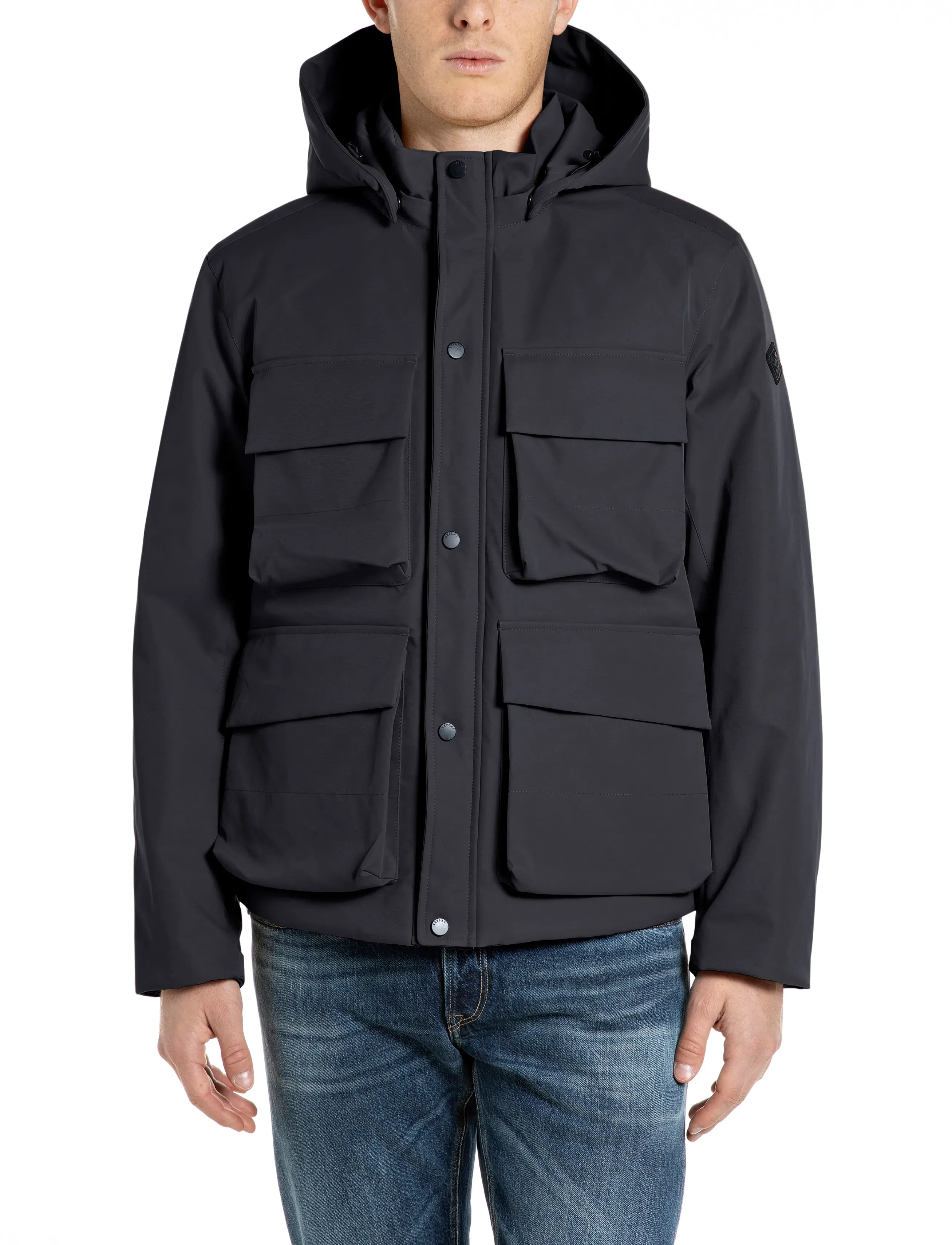 Replay Jacket REGULAR - Clothing - GREY / navy