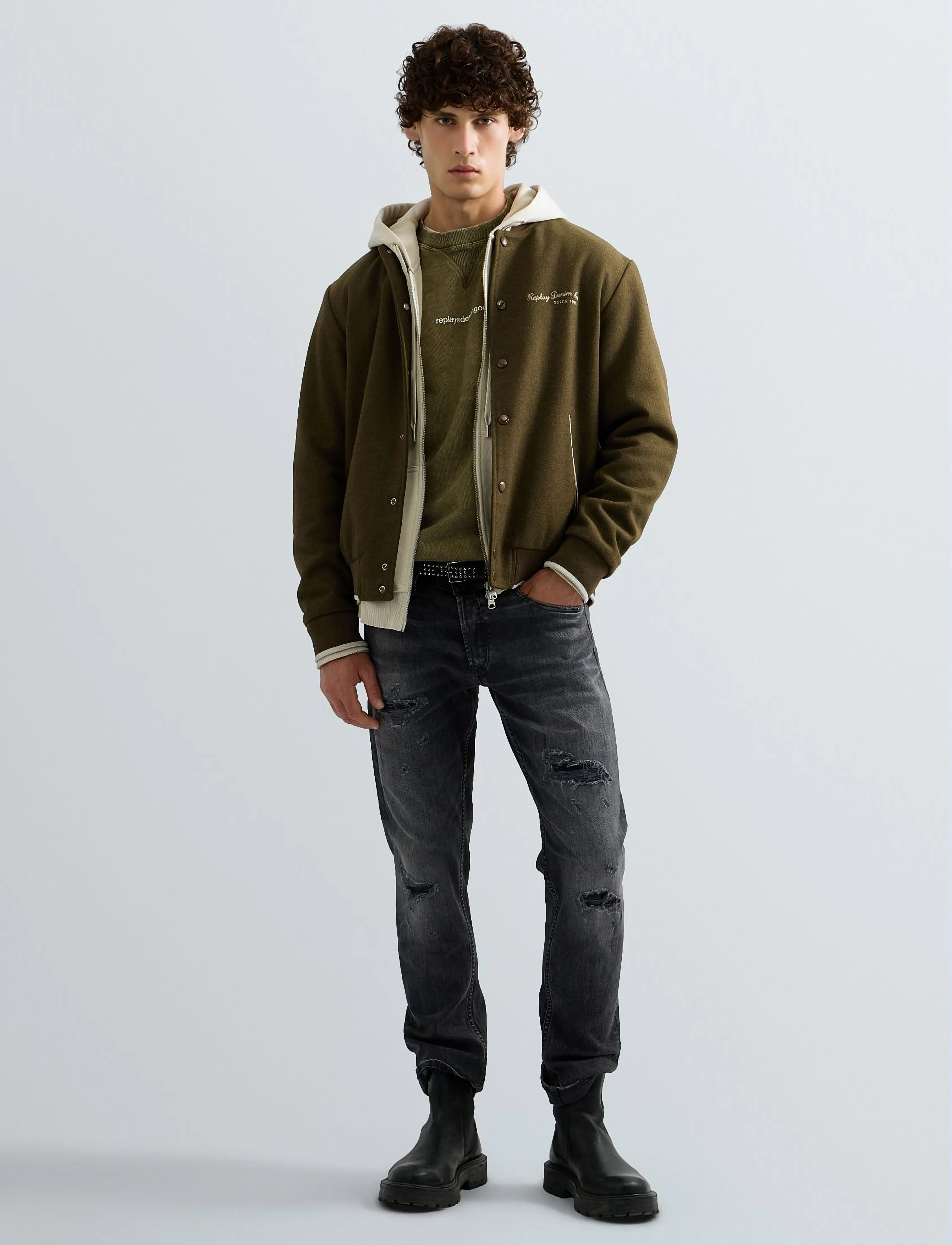 Replay - Jacket REGULAR - collegejackor - brown - 4