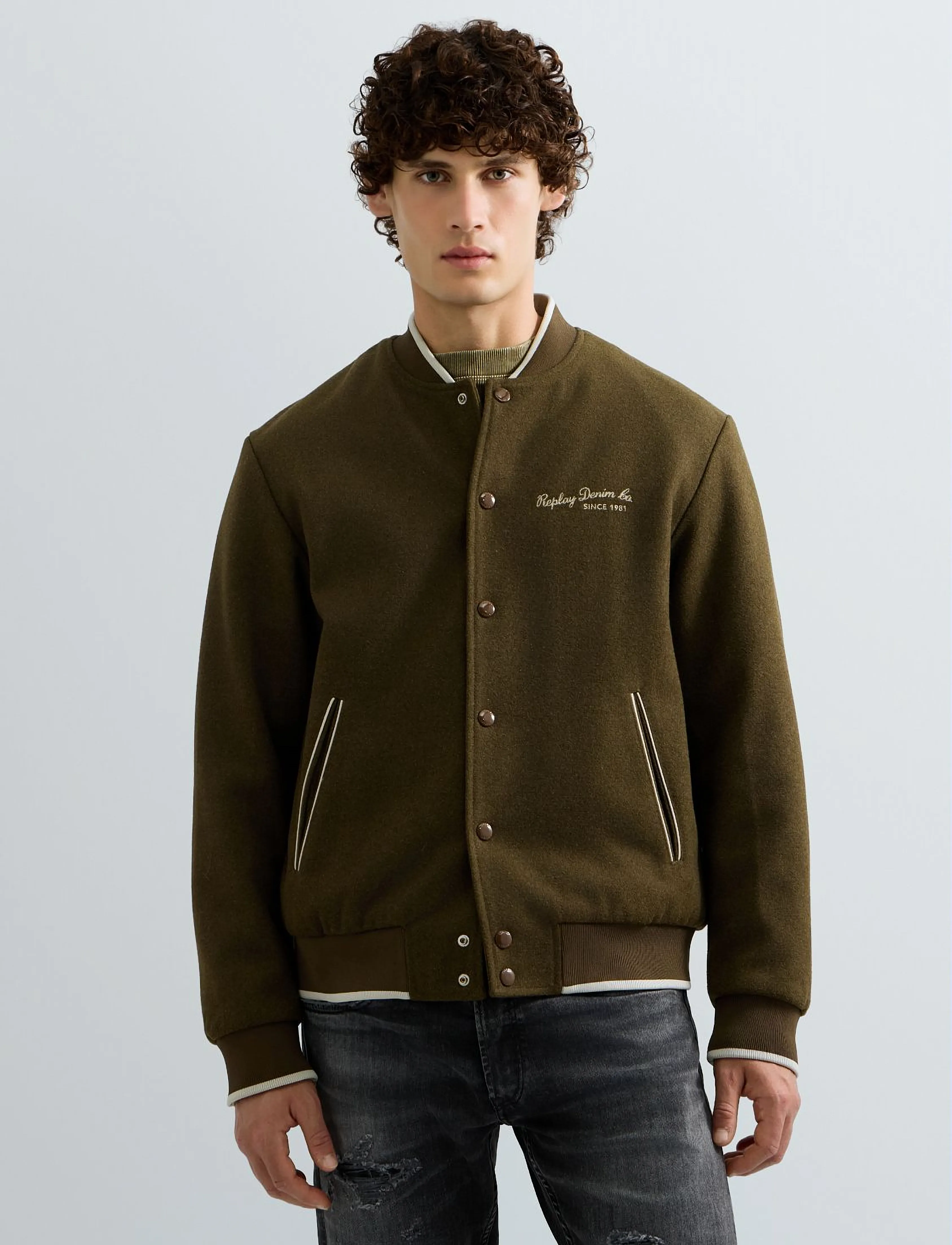 Replay - Jacket REGULAR - collegejackor - brown - 5