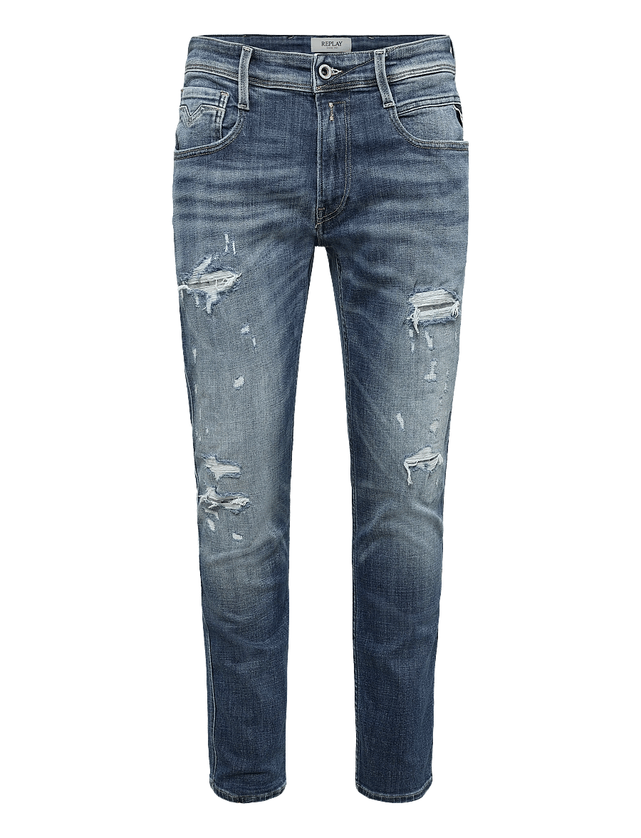 Replay - ANBASS Trousers SLIM AGED,Sustainable - slim fit jeans - blue - 1