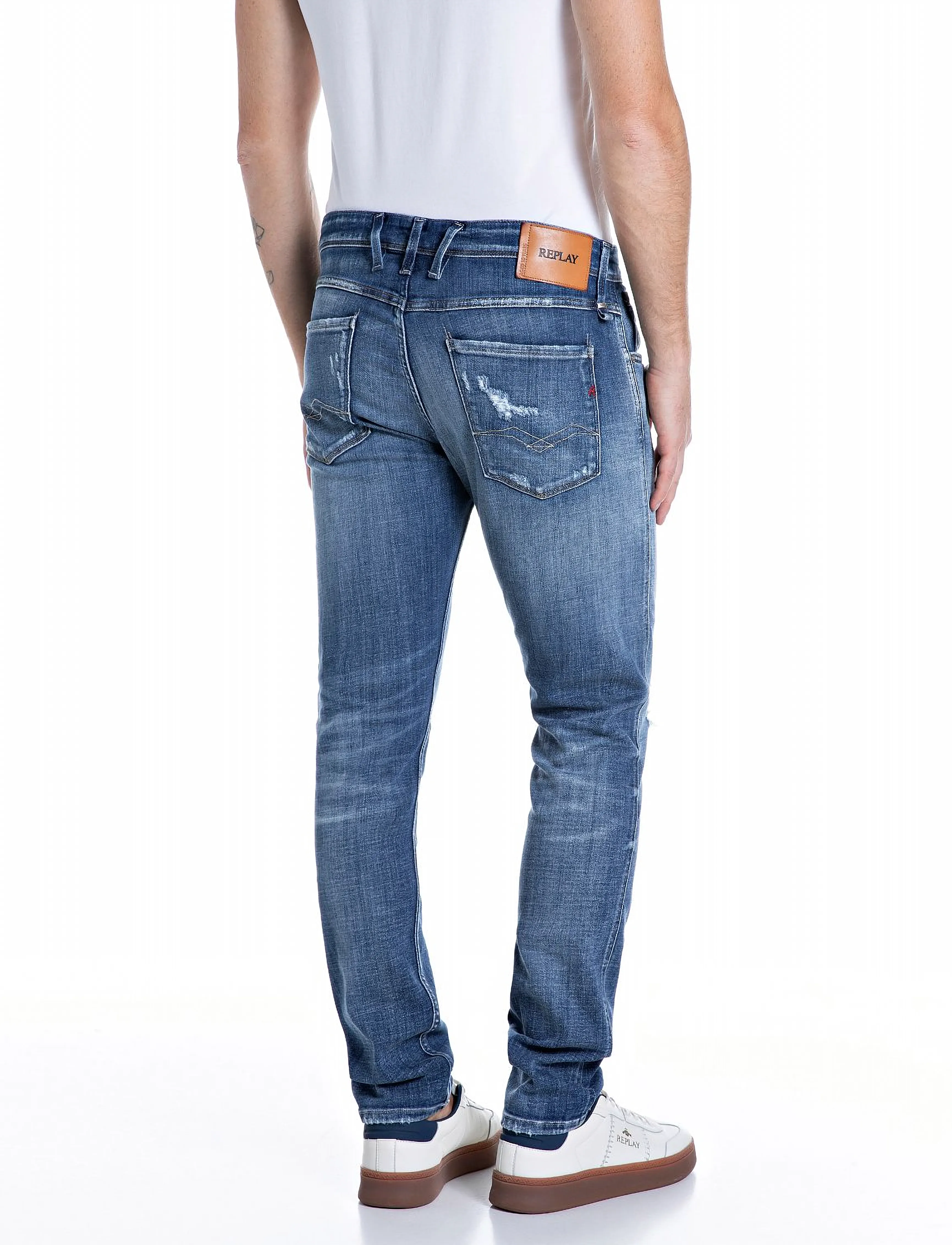 Replay - ANBASS Trousers SLIM AGED,Sustainable - slim fit jeans - blue - 3