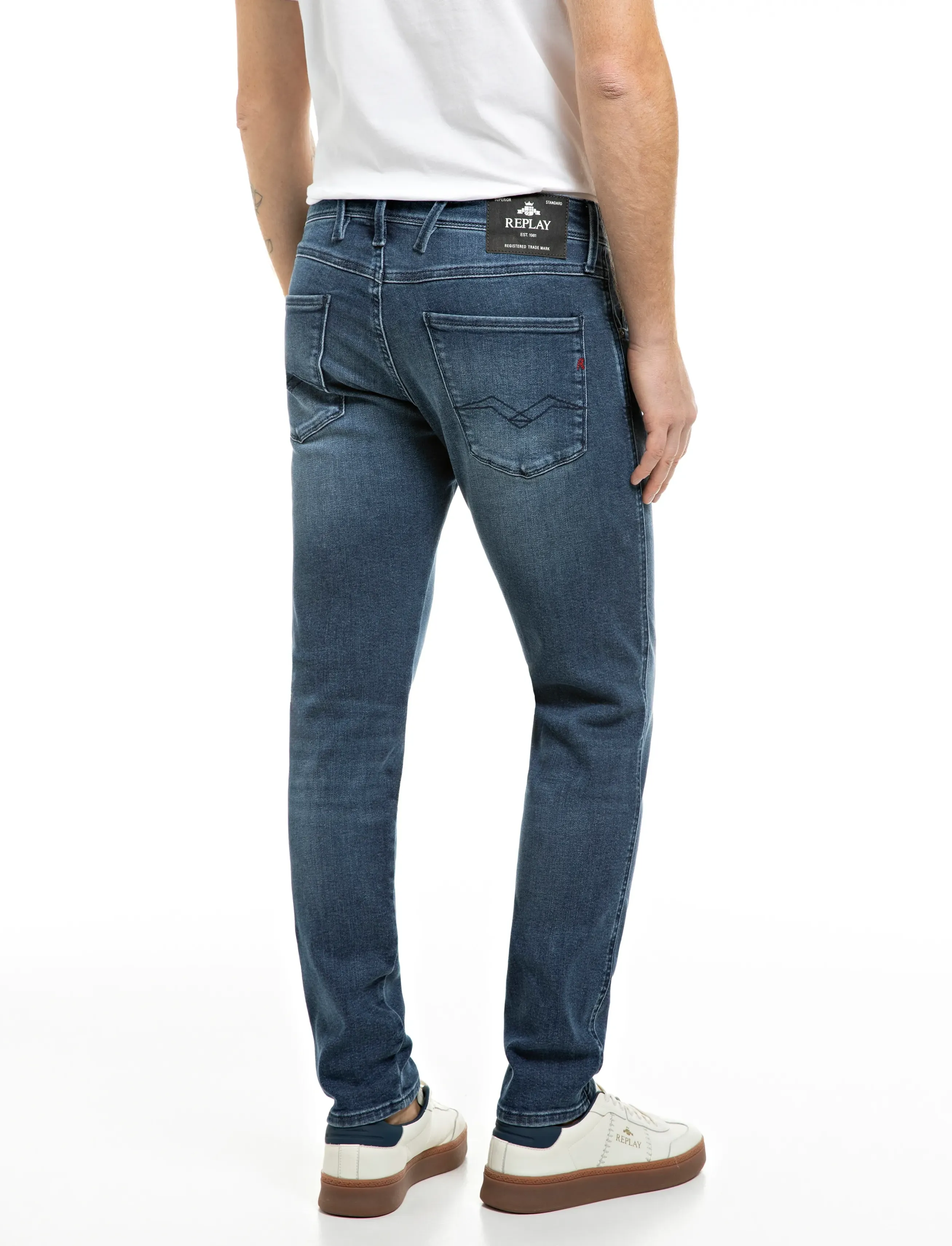 Replay - ANBASS Trousers SLIM C-Stretch - slim-fit jeans - blue - 3