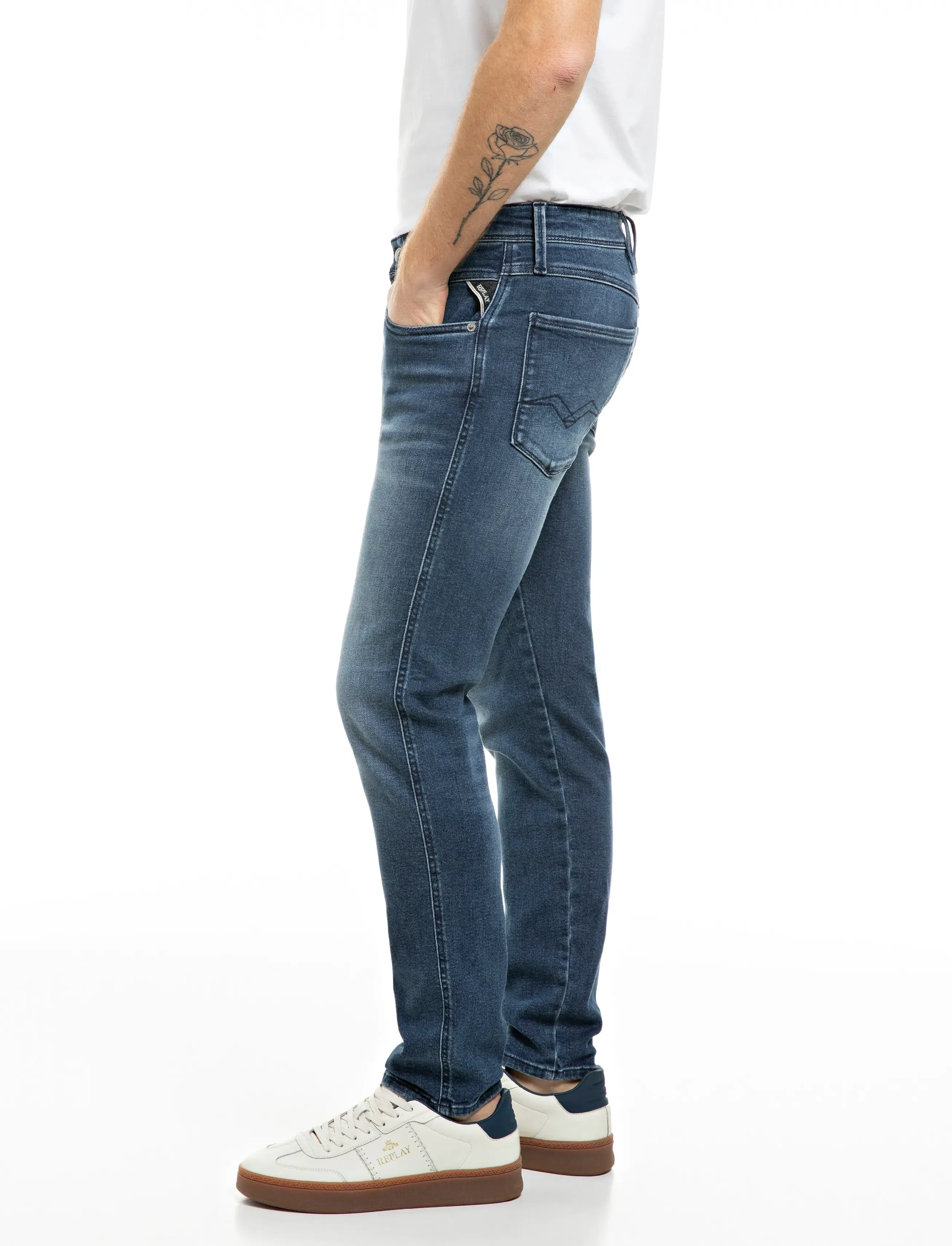 Replay - ANBASS Trousers SLIM C-Stretch - slim-fit jeans - blue - 4
