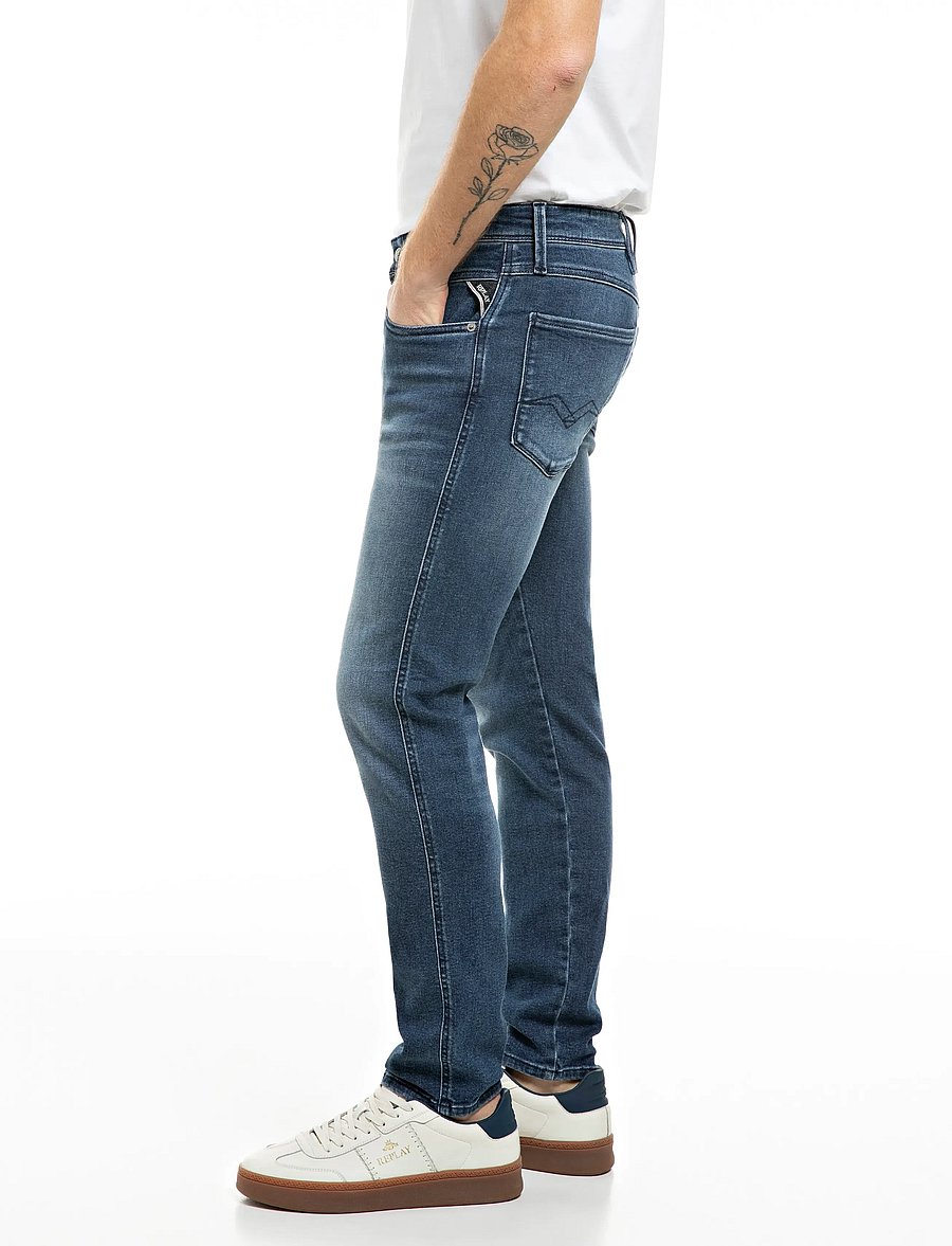 Replay - ANBASS Trousers SLIM C-Stretch - slim-fit jeans - blue - 4