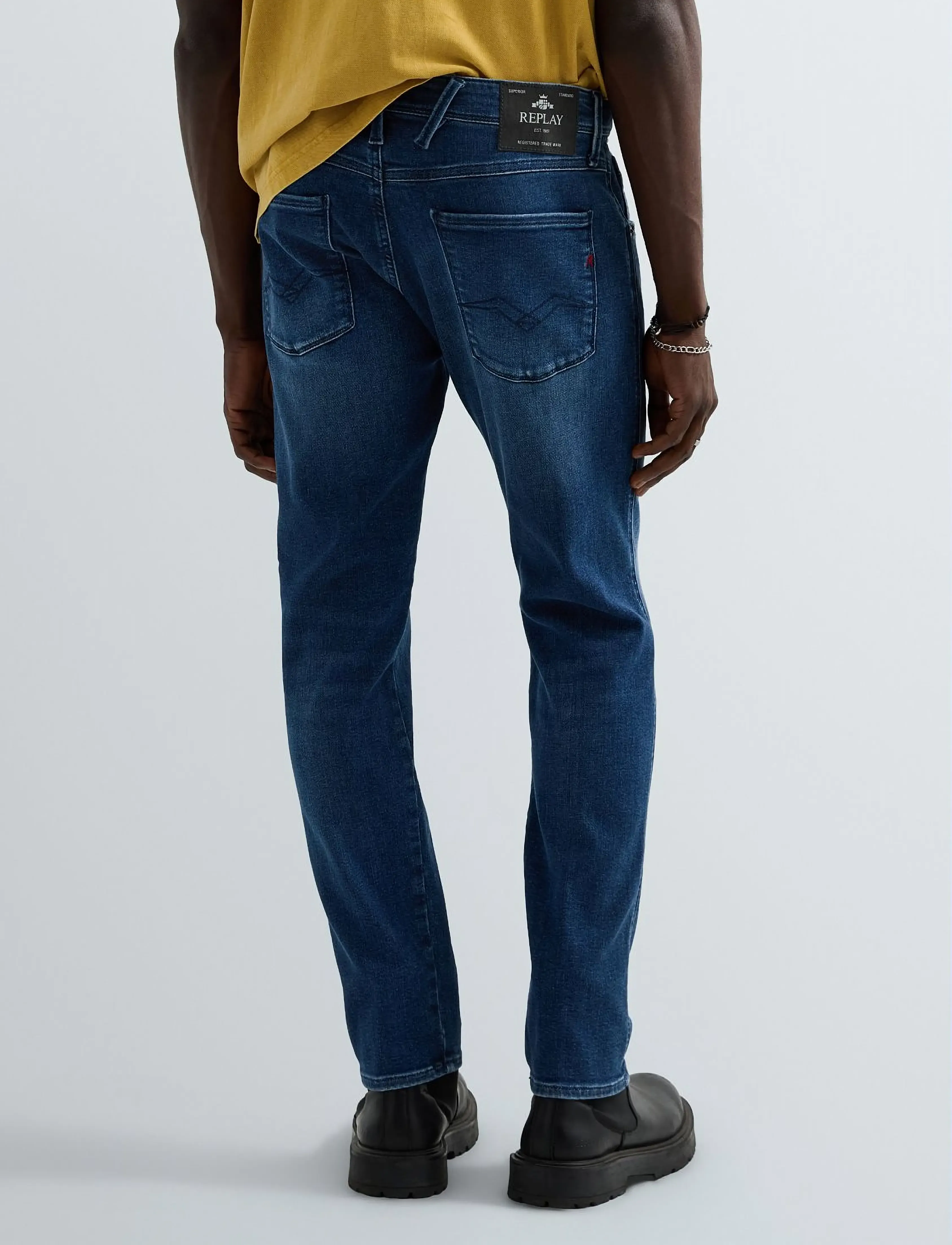 Replay ANBASS Trousers SLIM C-Stretch - Jeans - BLUE / blue