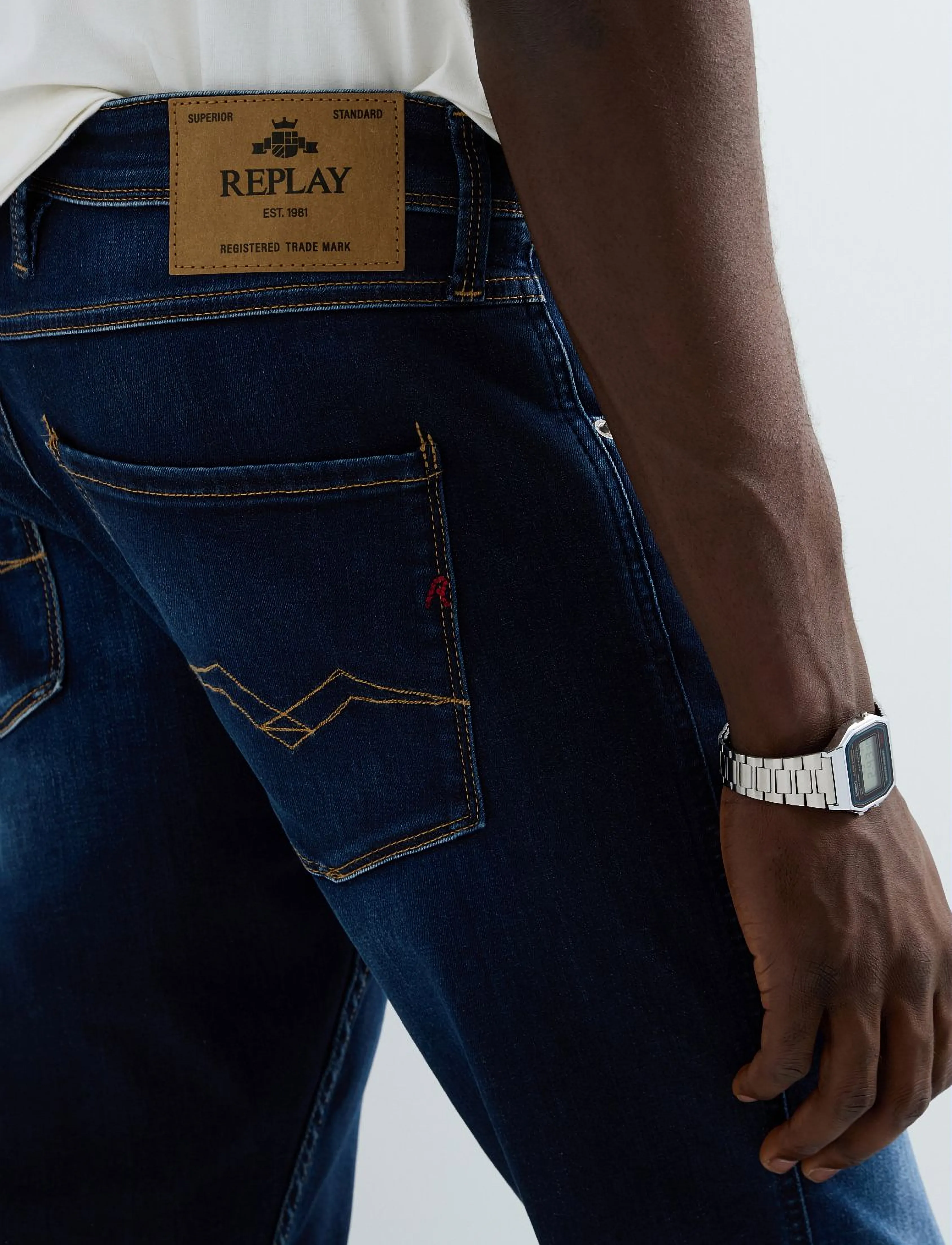 REPLAY Anbass Trousers Slim 99 Denim casual byxor herr – bild 8