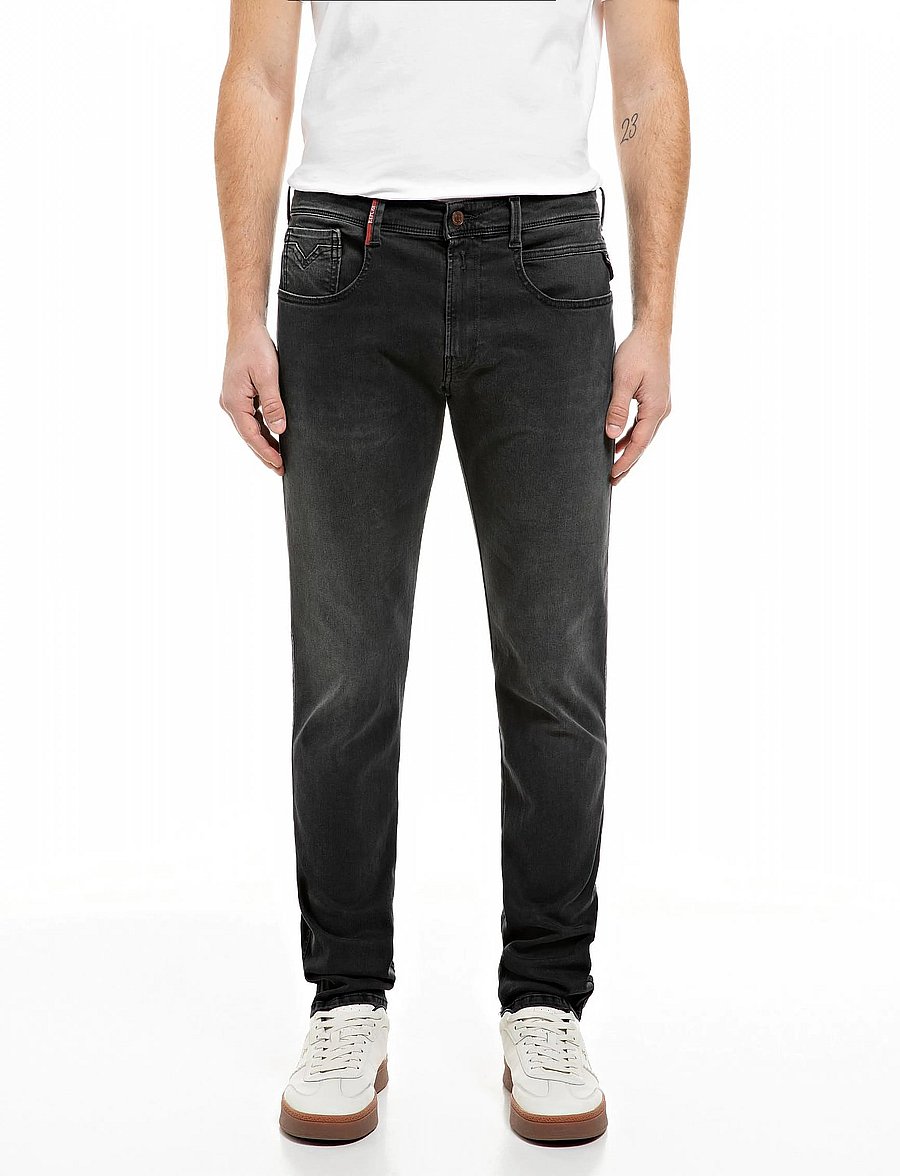 Replay - ANBASS Trousers SLIM Hyperflex - slim jeans - grey - 0