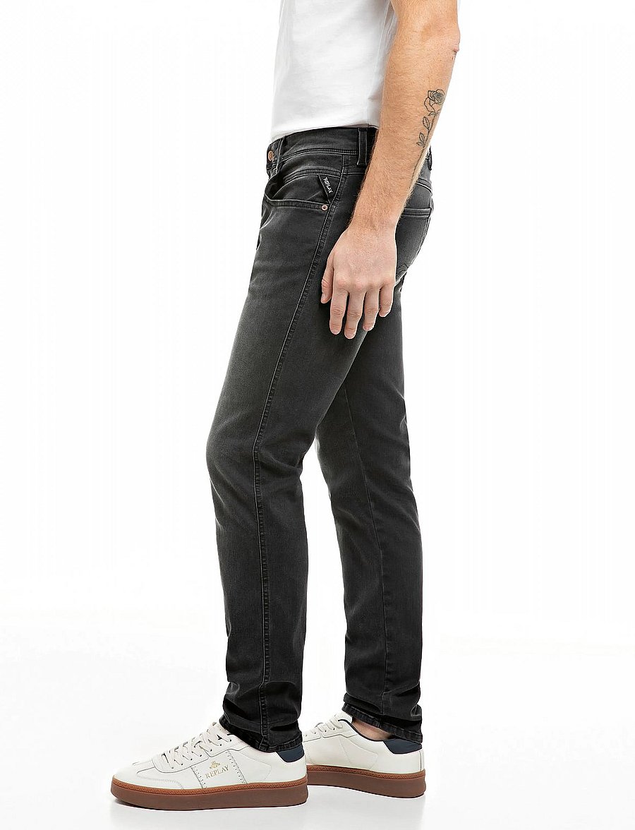 Replay - ANBASS Trousers SLIM Hyperflex - slim jeans - grey - 4