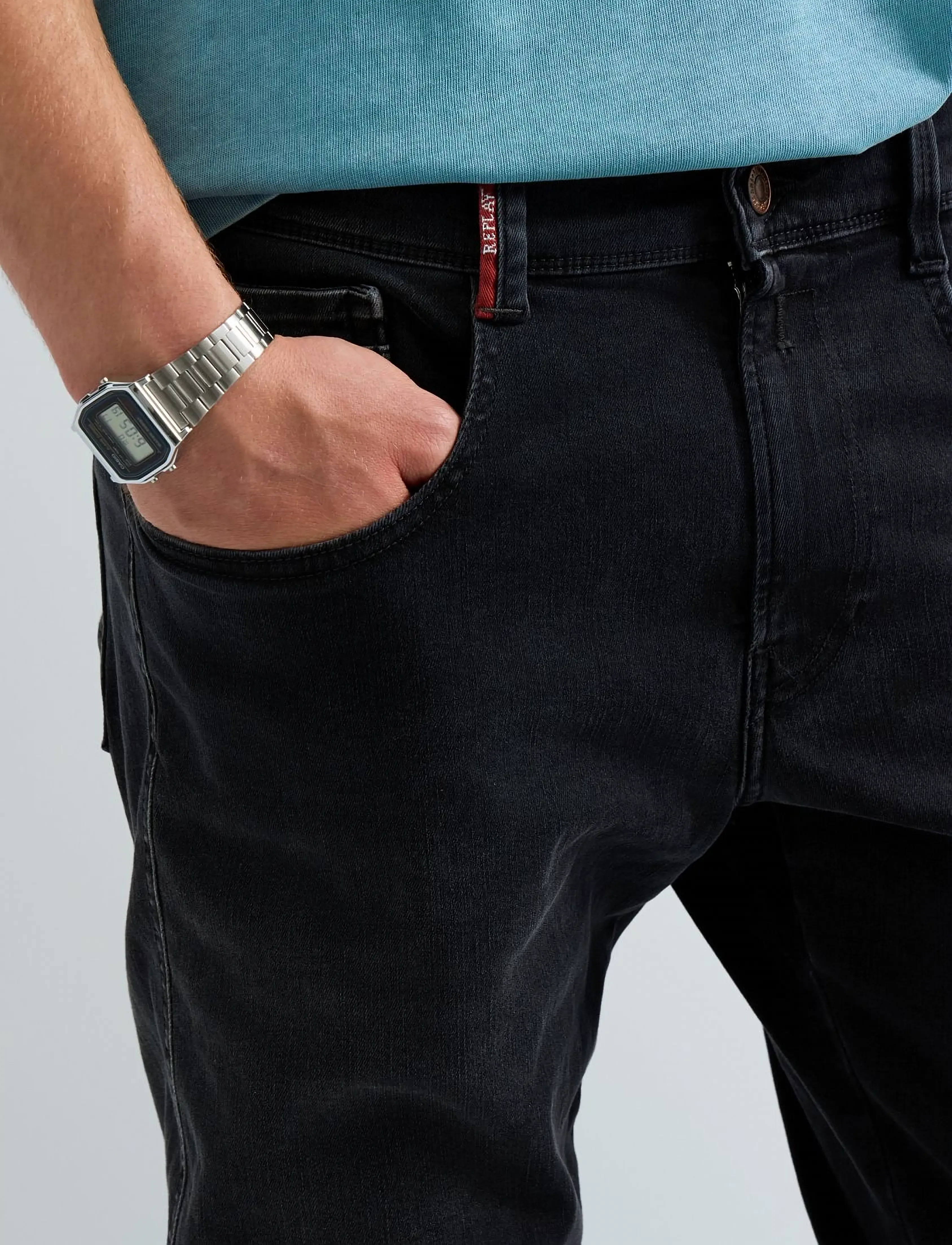 REPLAY Anbass Trousers Slim Hyperflex jeans herr – bild 9