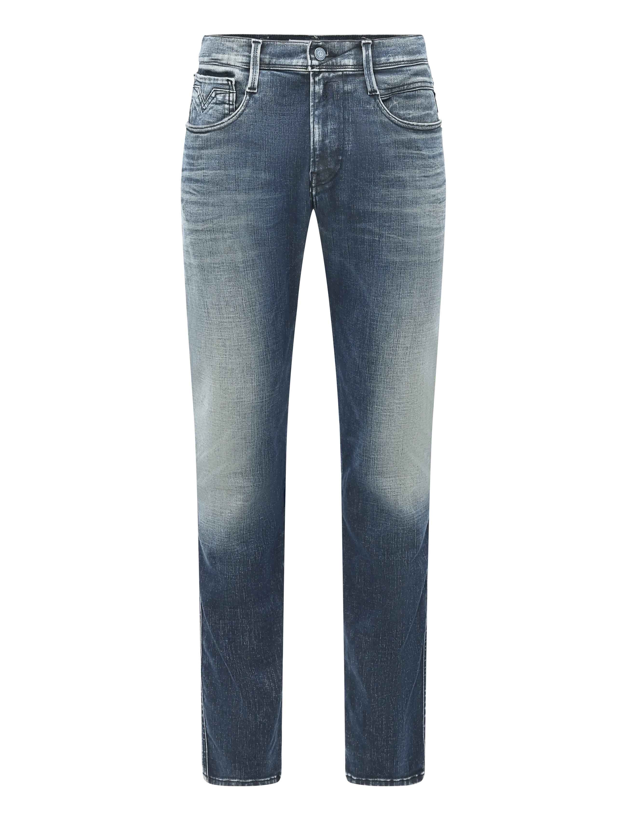 Replay ANBASS Trousers SLIM Hyperflex Matrix - Kleidung - BLUE / blue