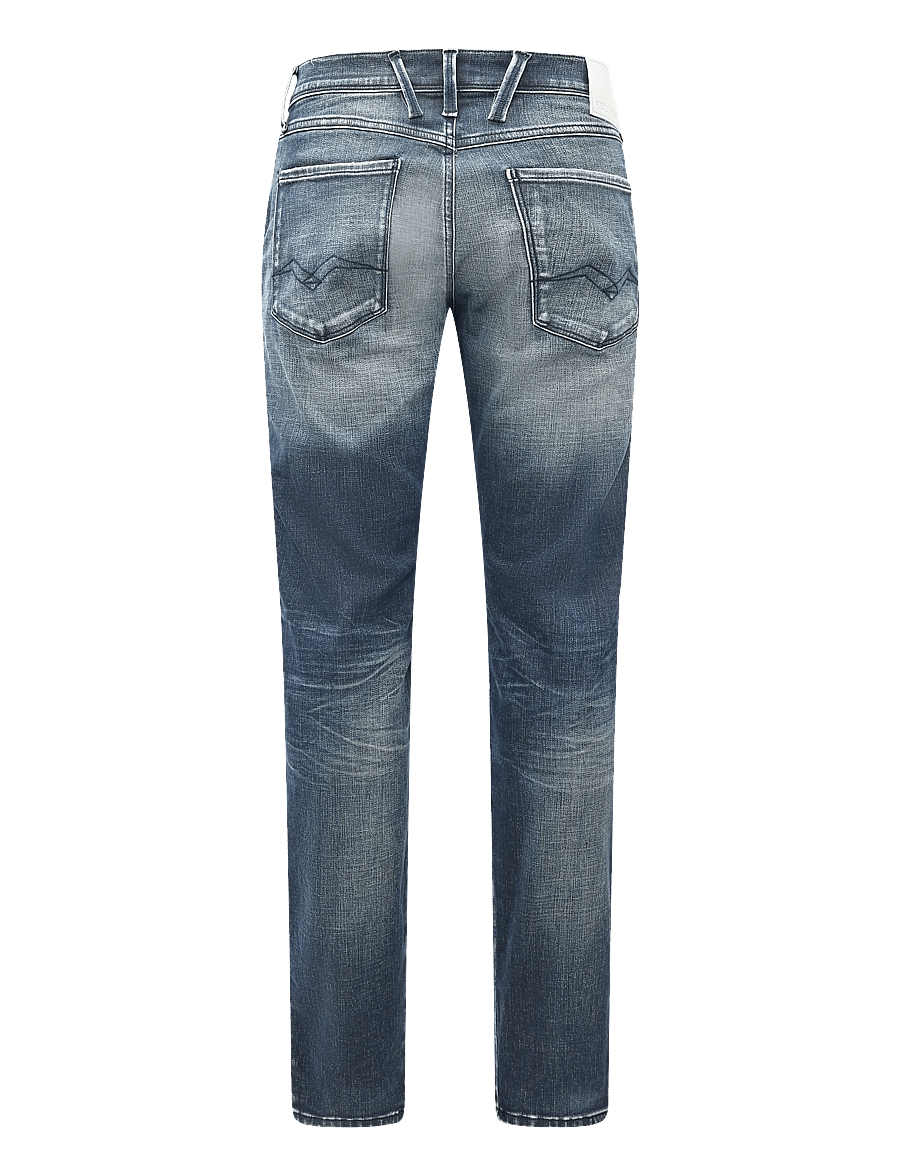 Replay - ANBASS Trousers SLIM Hyperflex Matrix - kitsad teksad - blue - 2