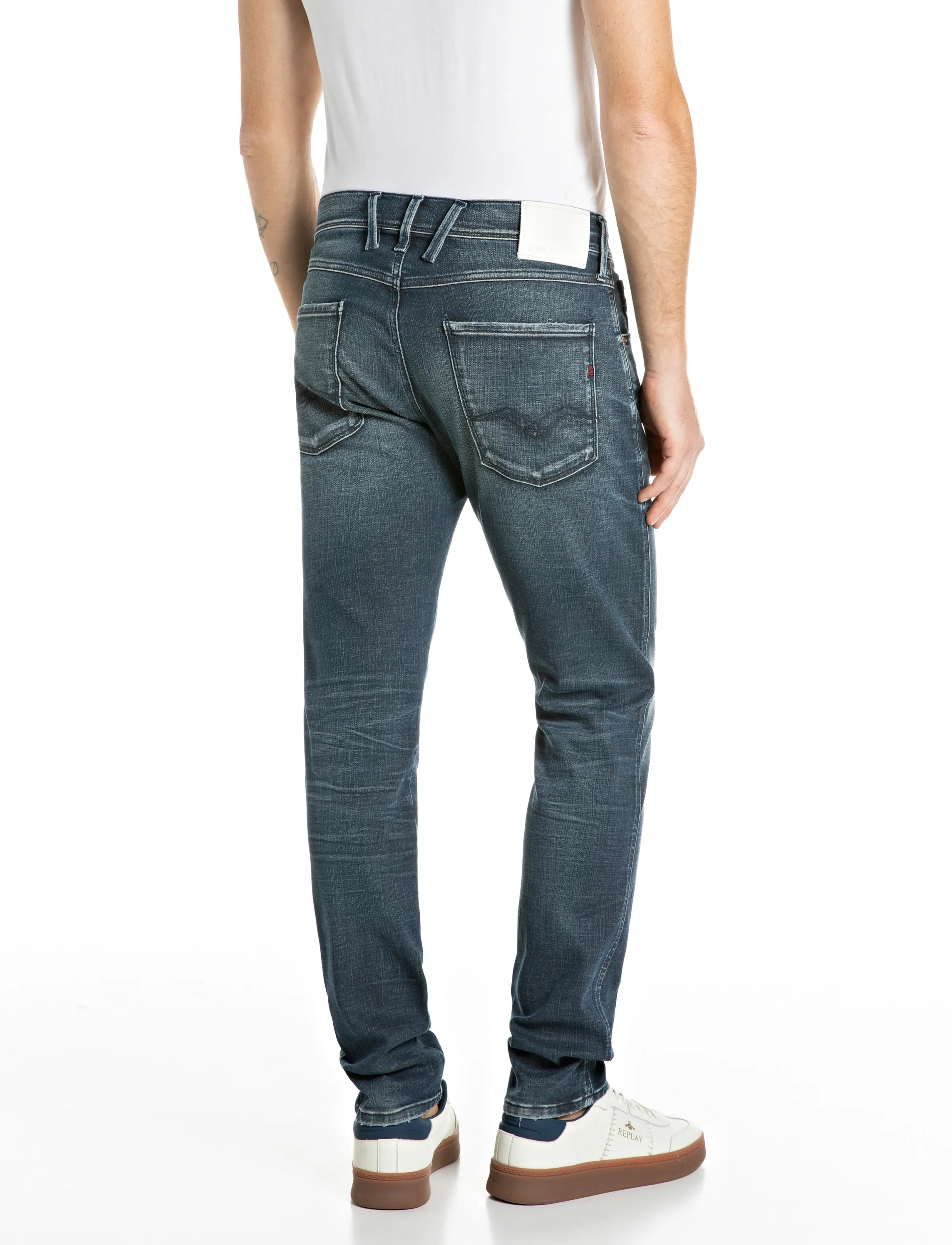 Replay - ANBASS Trousers SLIM Hyperflex Matrix - blue - 3