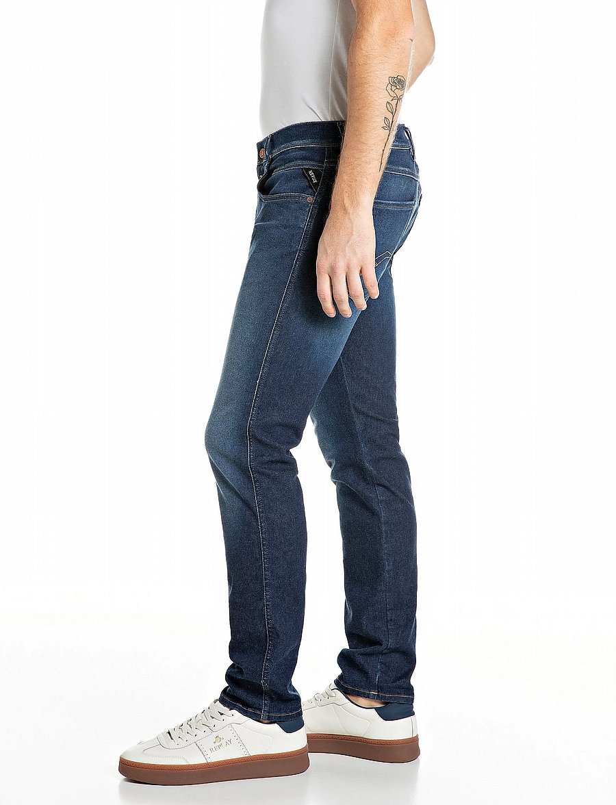 Replay - ANBASS Trousers SLIM Hyperflex,Sustainable - slim fit jeans - blue - 4