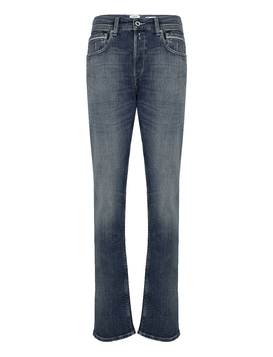 Replay - GROVER Trousers STRAIGHT AGED,Sustainable - regular jeans - blue - 0