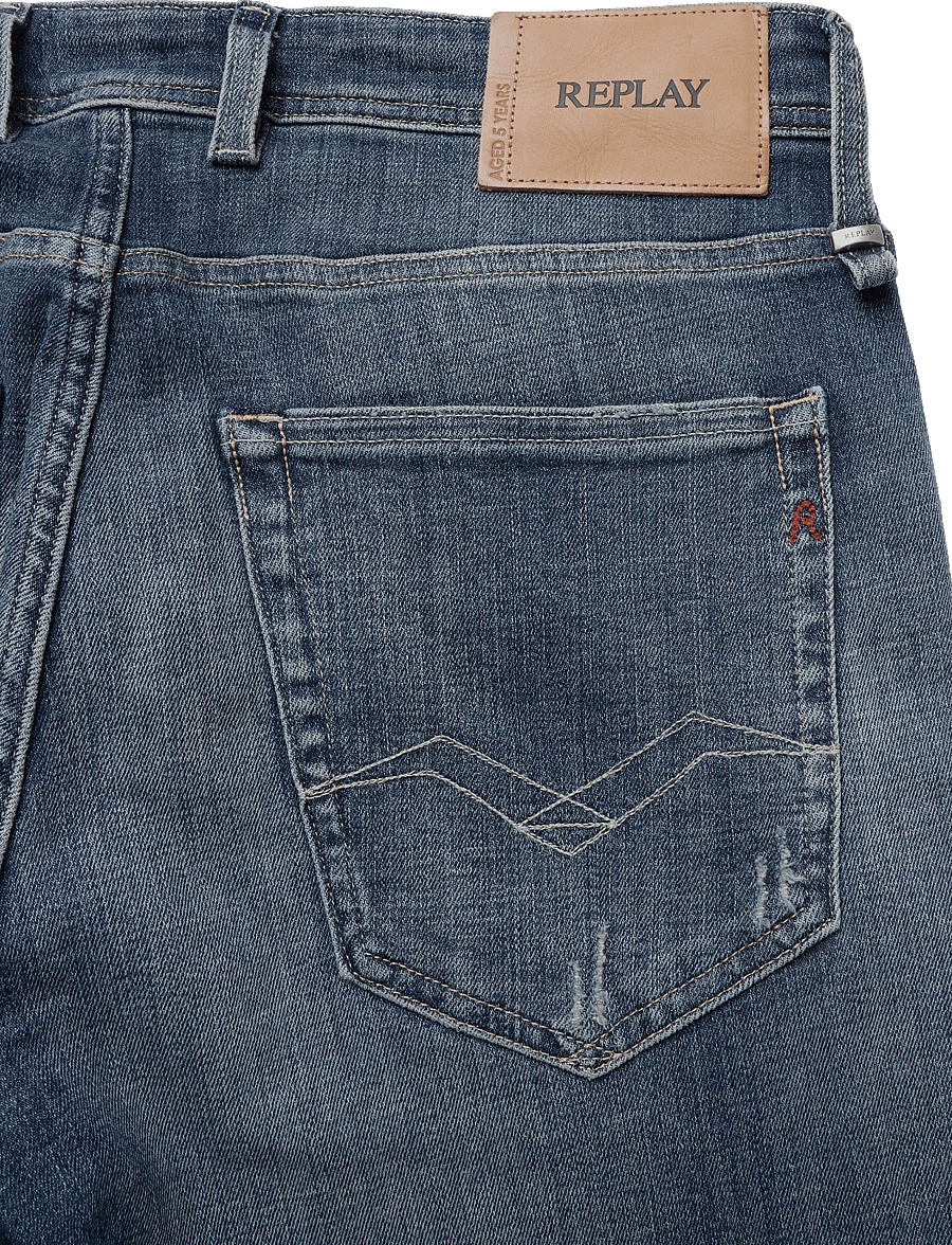 Replay - GROVER Trousers STRAIGHT AGED,Sustainable - regular jeans - blue - 5