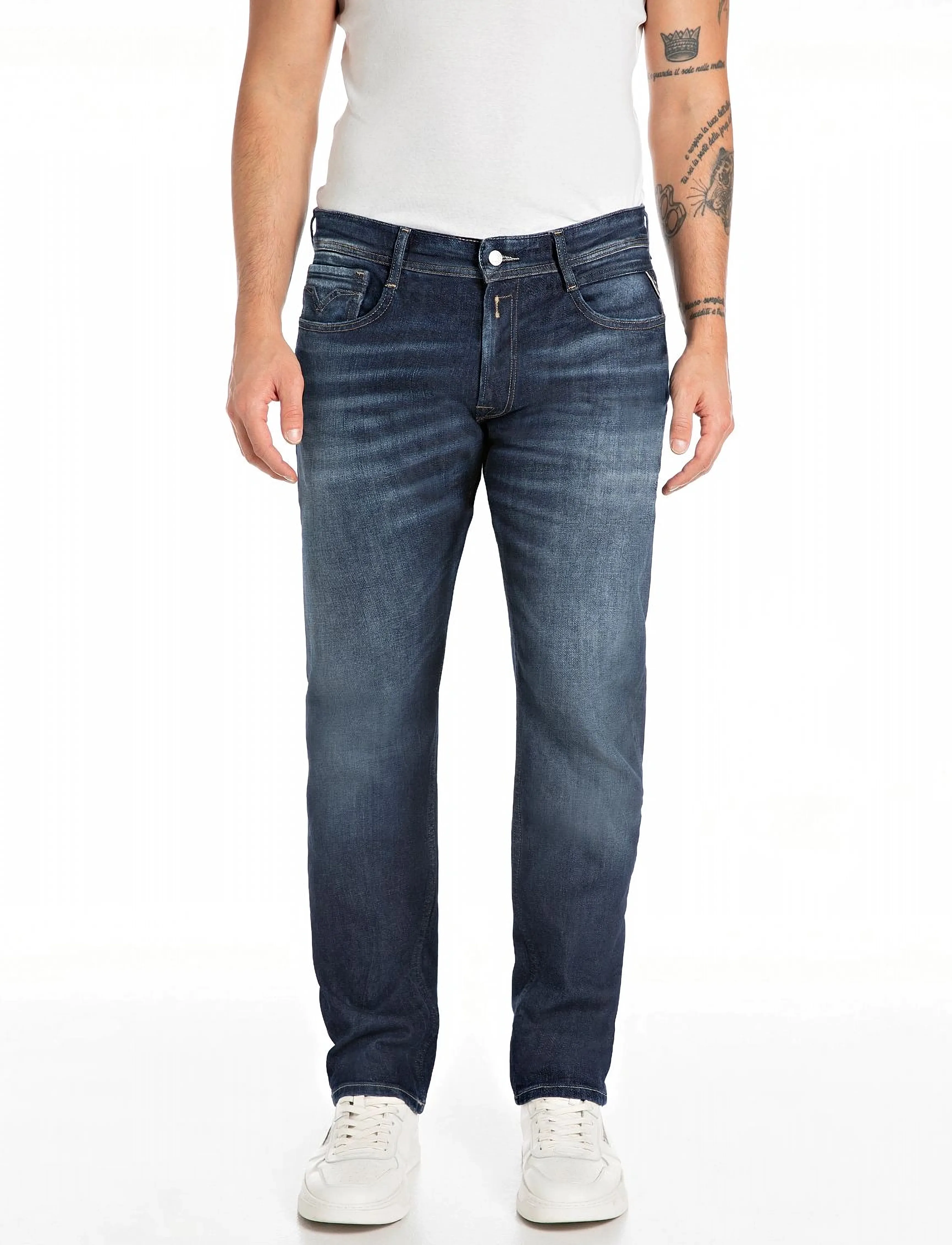 Replay ROCCO Trousers COMFORT  DENIM - Džinsi - BLUE / blue