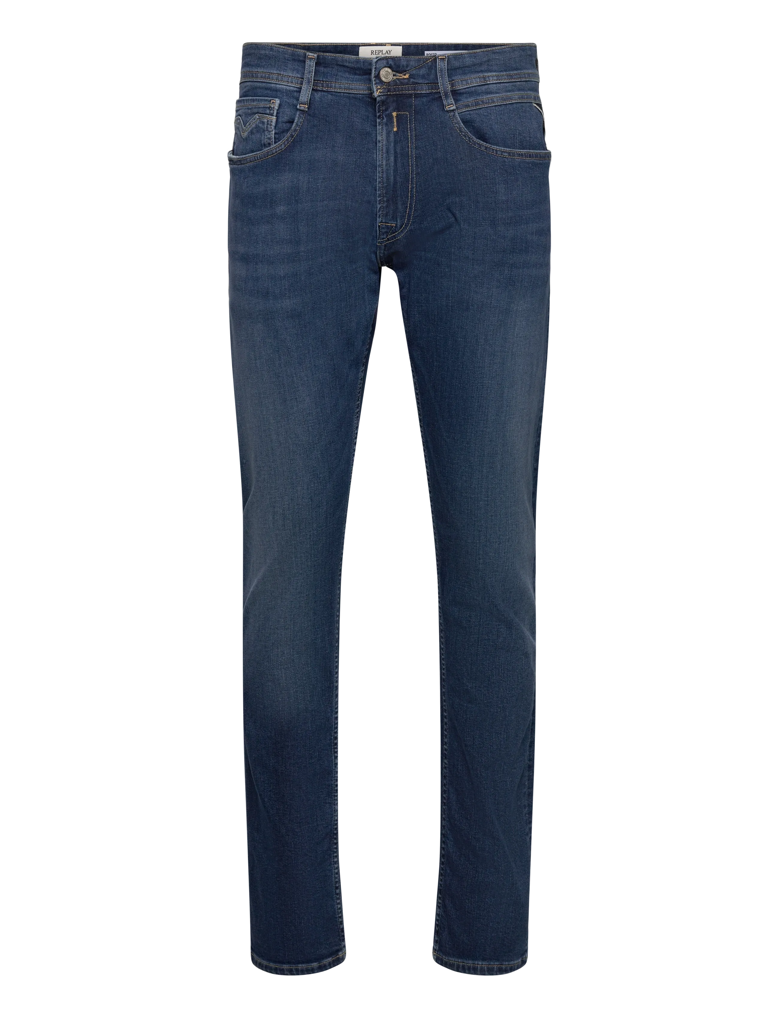 Replay ROCCO Trousers STRAIGHT 573 ECO PLUS - Kleidung - DARK BLUE / blue