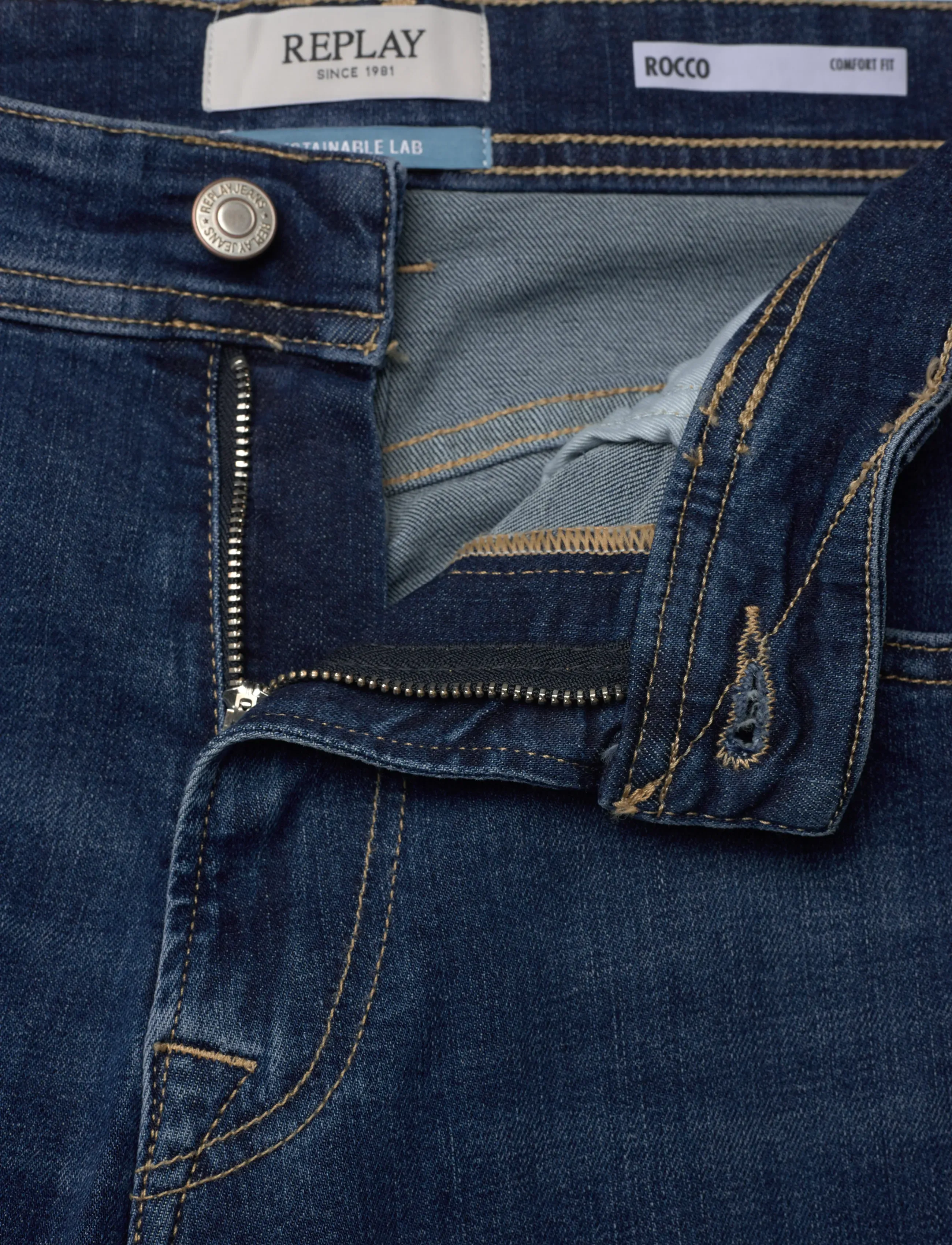 Replay - ROCCO Trousers STRAIGHT 573 ECO PLUS,Sustainable - tavalised teksad - dark blue - 5