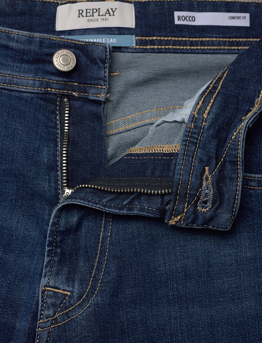 Replay - ROCCO Trousers STRAIGHT 573 ECO PLUS,Sustainable - tavalised teksad - dark blue - 5