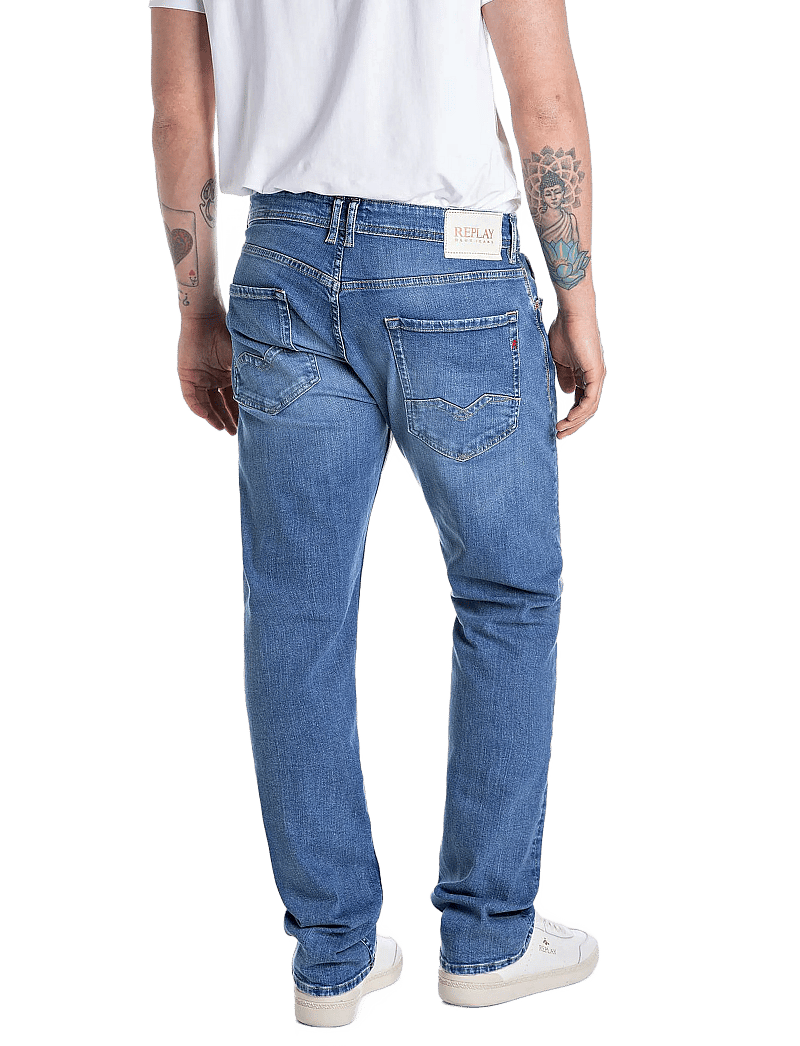 Replay - ROCCO Trousers COMFORT 573 ECO PLUS - alt laienevad teksad - blue - 2