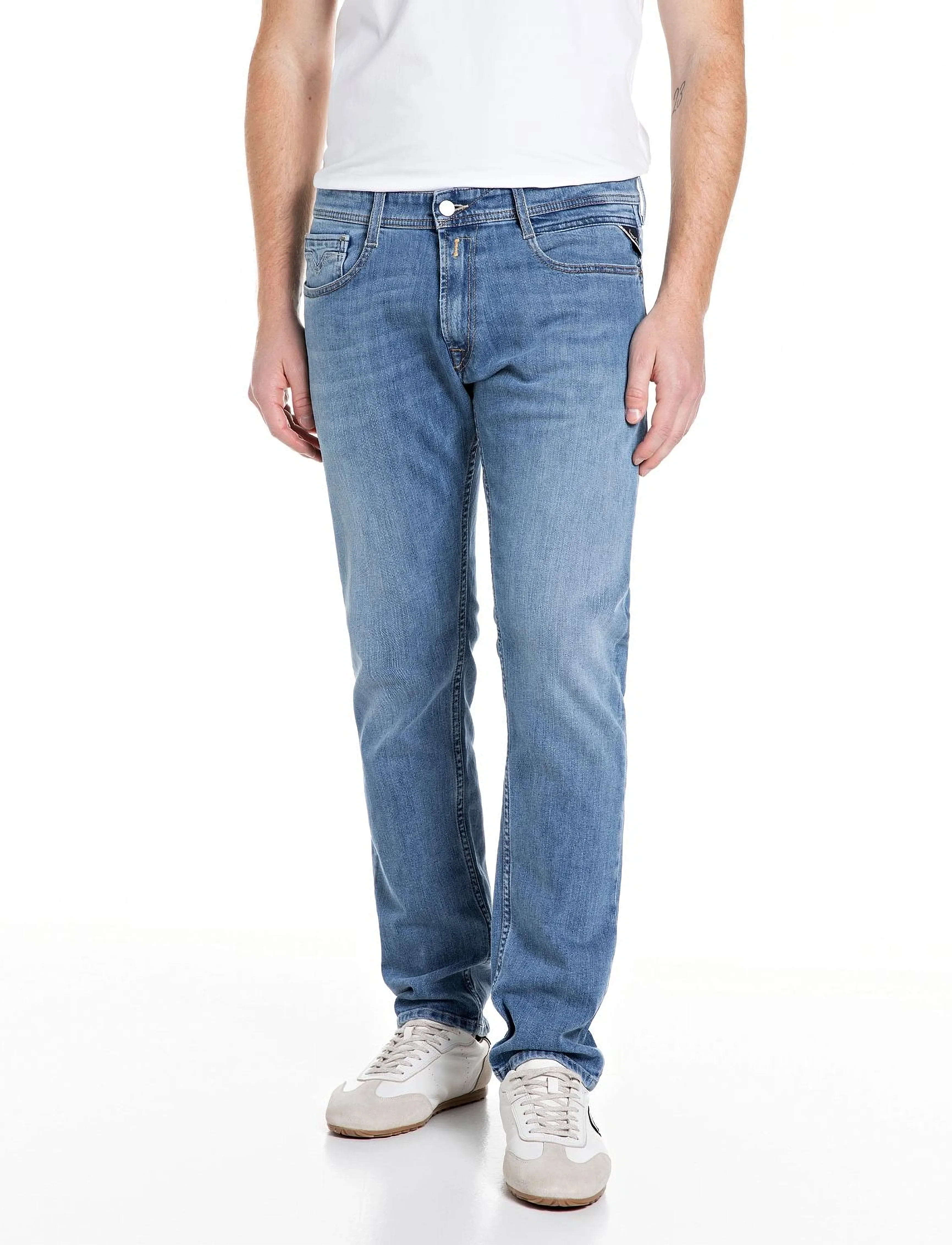 Replay ROCCO Trousers COMFORT 99 Denim - Teksad - MEDIUM BLUE / blue