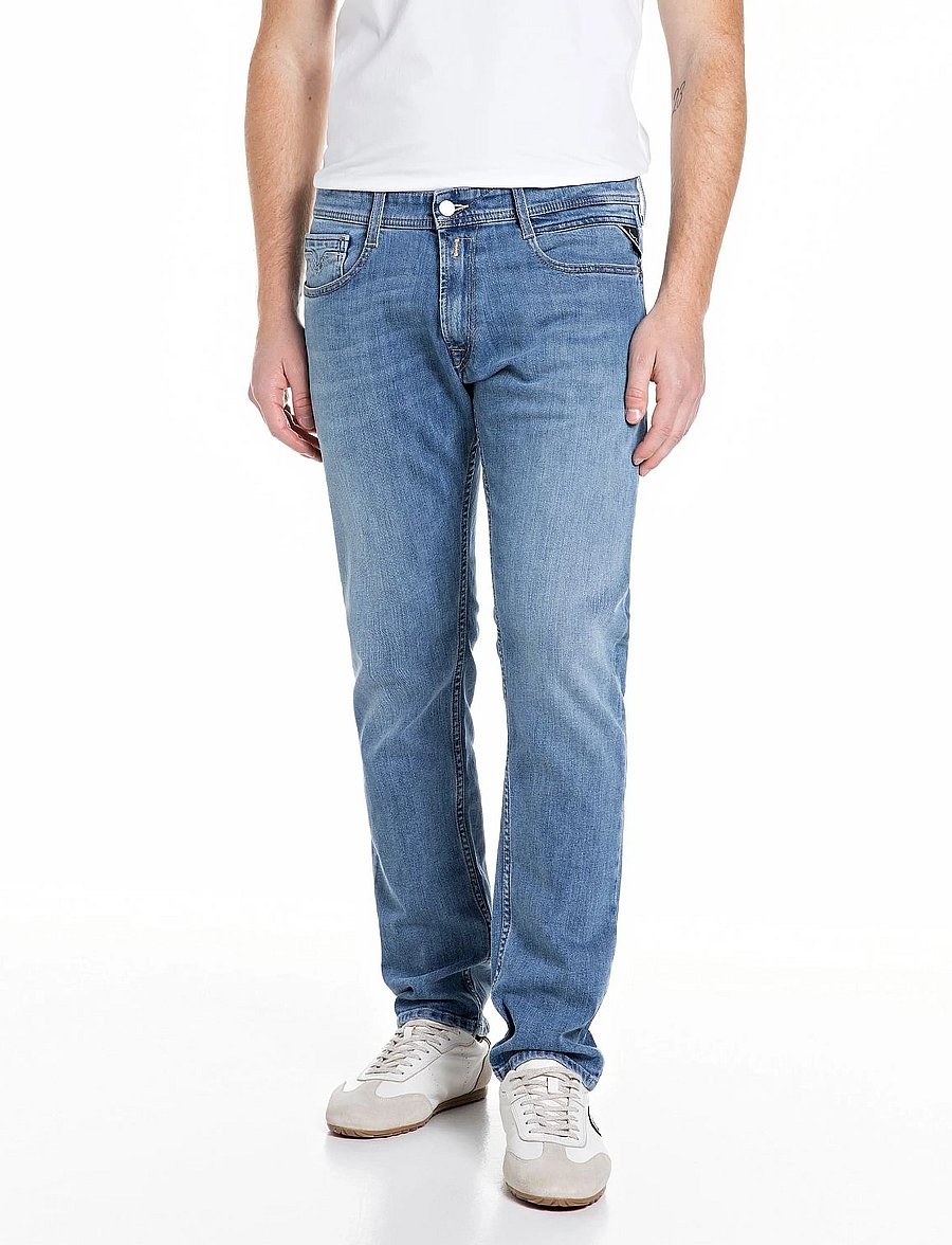 Replay - ROCCO Trousers COMFORT 99 Denim - tavalised teksad - medium blue - 0