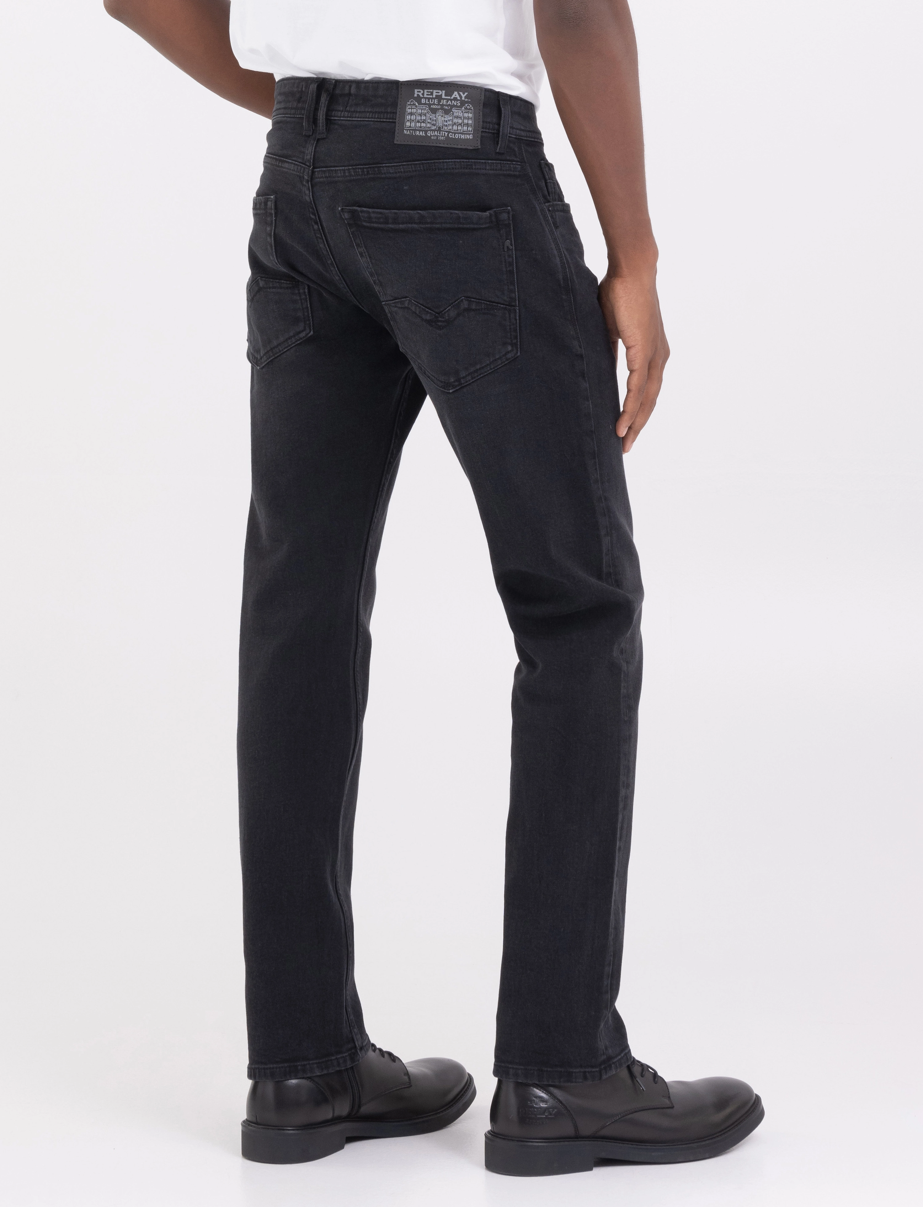 Replay - ROCCO Trousers COMFORT FIT 99 Denim - black - 3