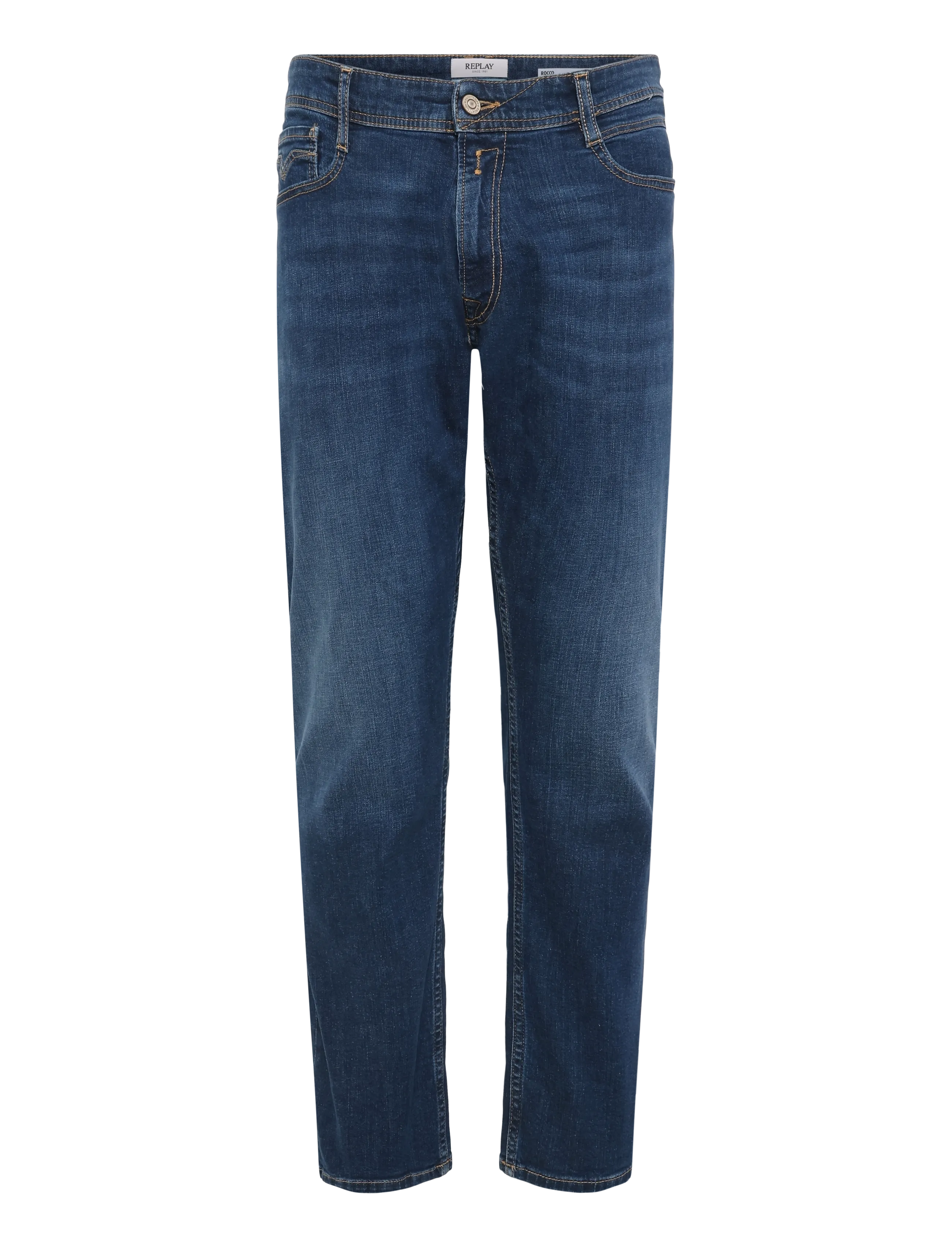 Replay ROCCO Trousers STRAIGHT 573 ECO PLUS,Sustainable - Kläder - DARK BLUE / navy