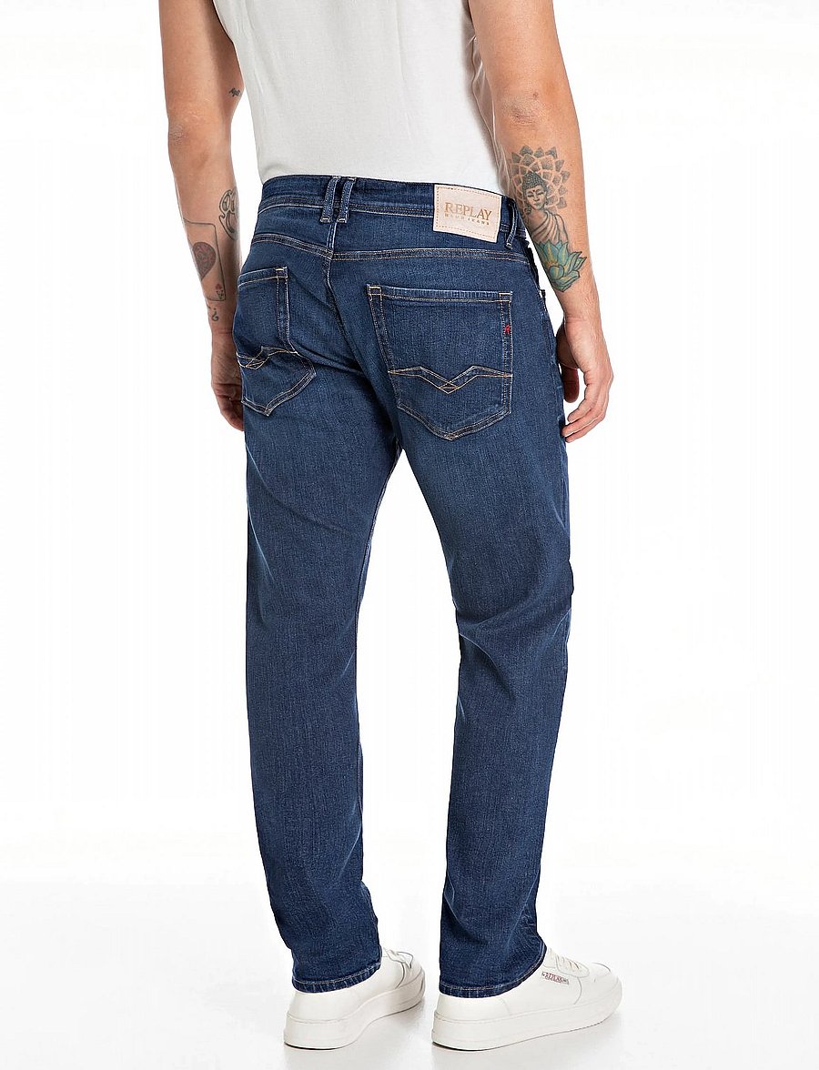 Replay - ROCCO Trousers STRAIGHT 573 ECO PLUS,Sustainable - normale jeans - dark blue - 3