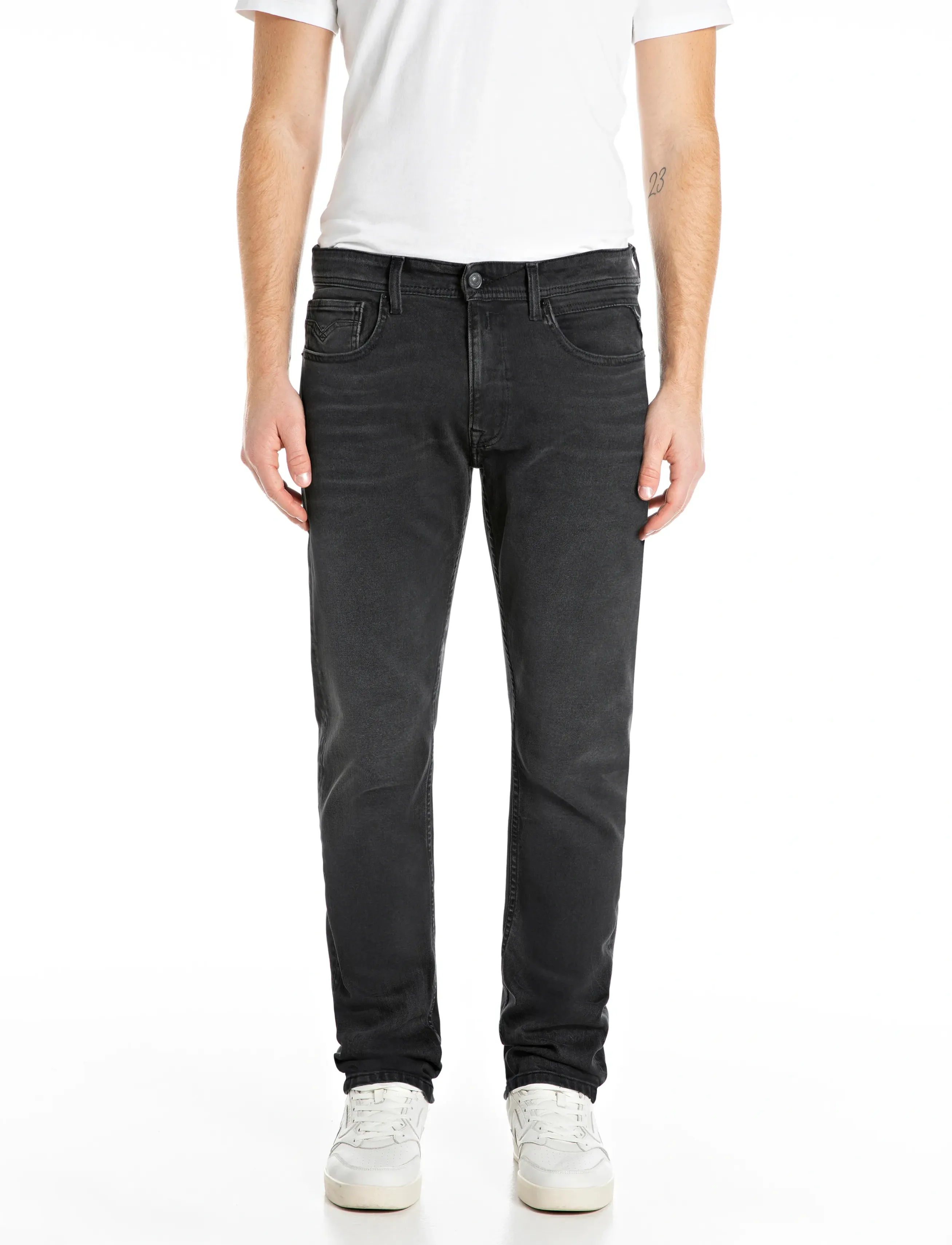 Replay ROCCO Trousers COMFORT - Jeans - BLACK / black