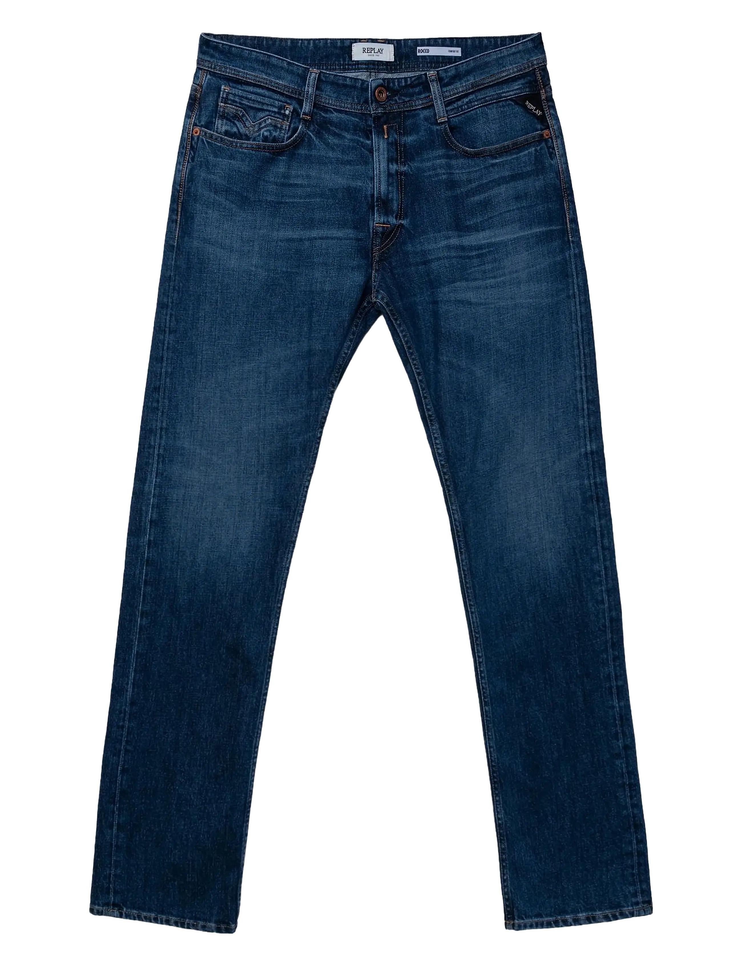 Replay ROCCO Trousers COMFORT Original - Clothing - DARK BLUE / blue