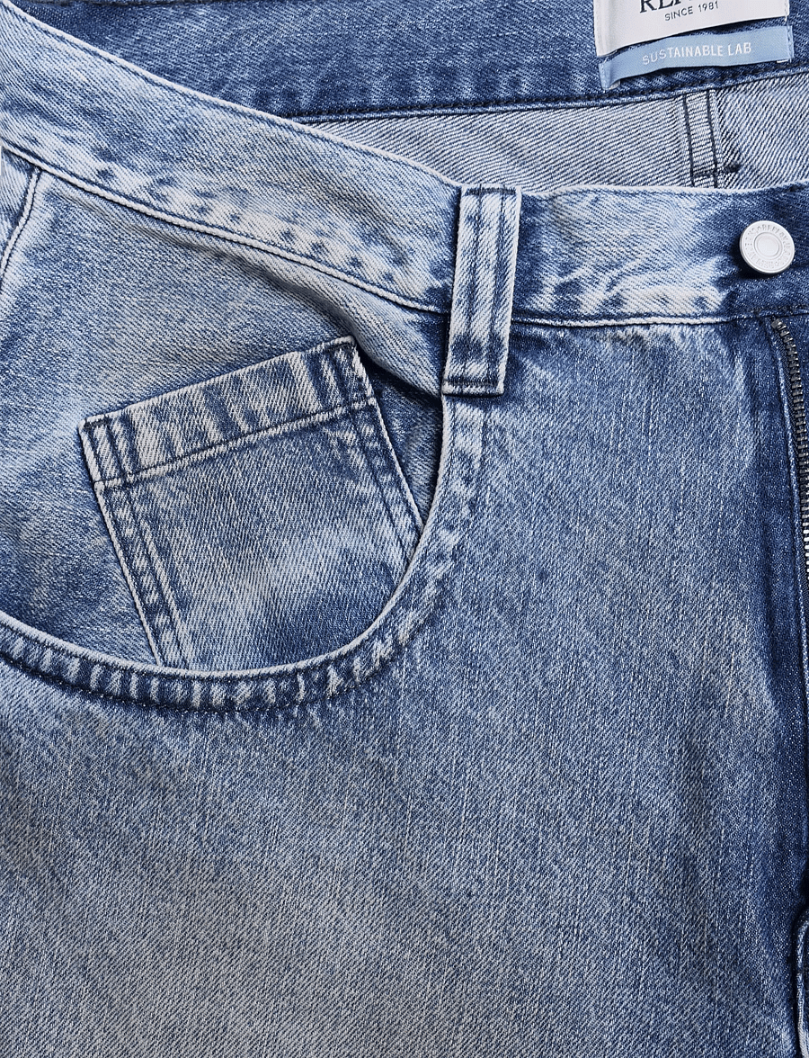 Replay - FERYS Trousers BAGGY ,Sustainable - weite jeans - blue - 5