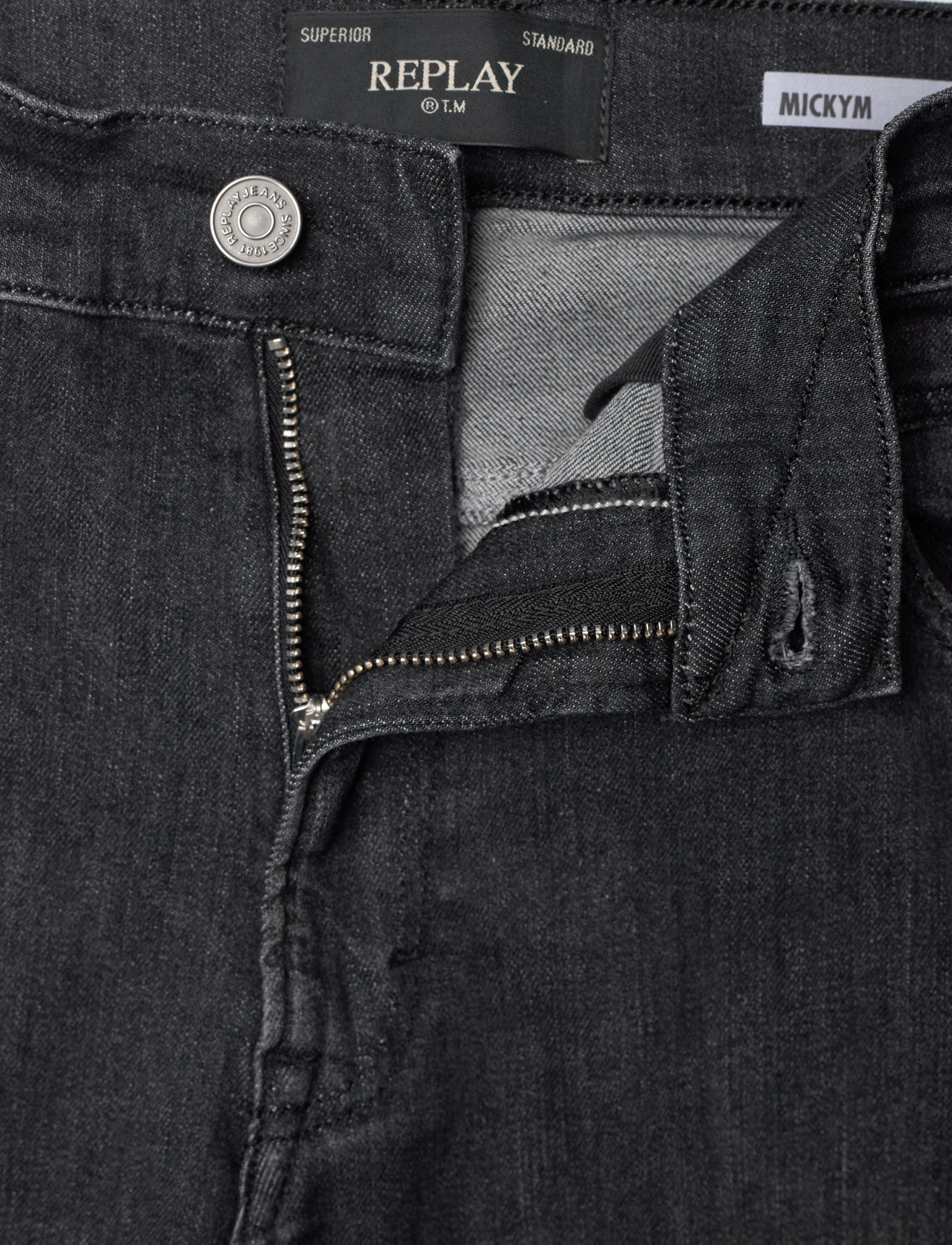 Replay - MICKYM Trousers SLIM TAPERED 99 Denim - grey - 3