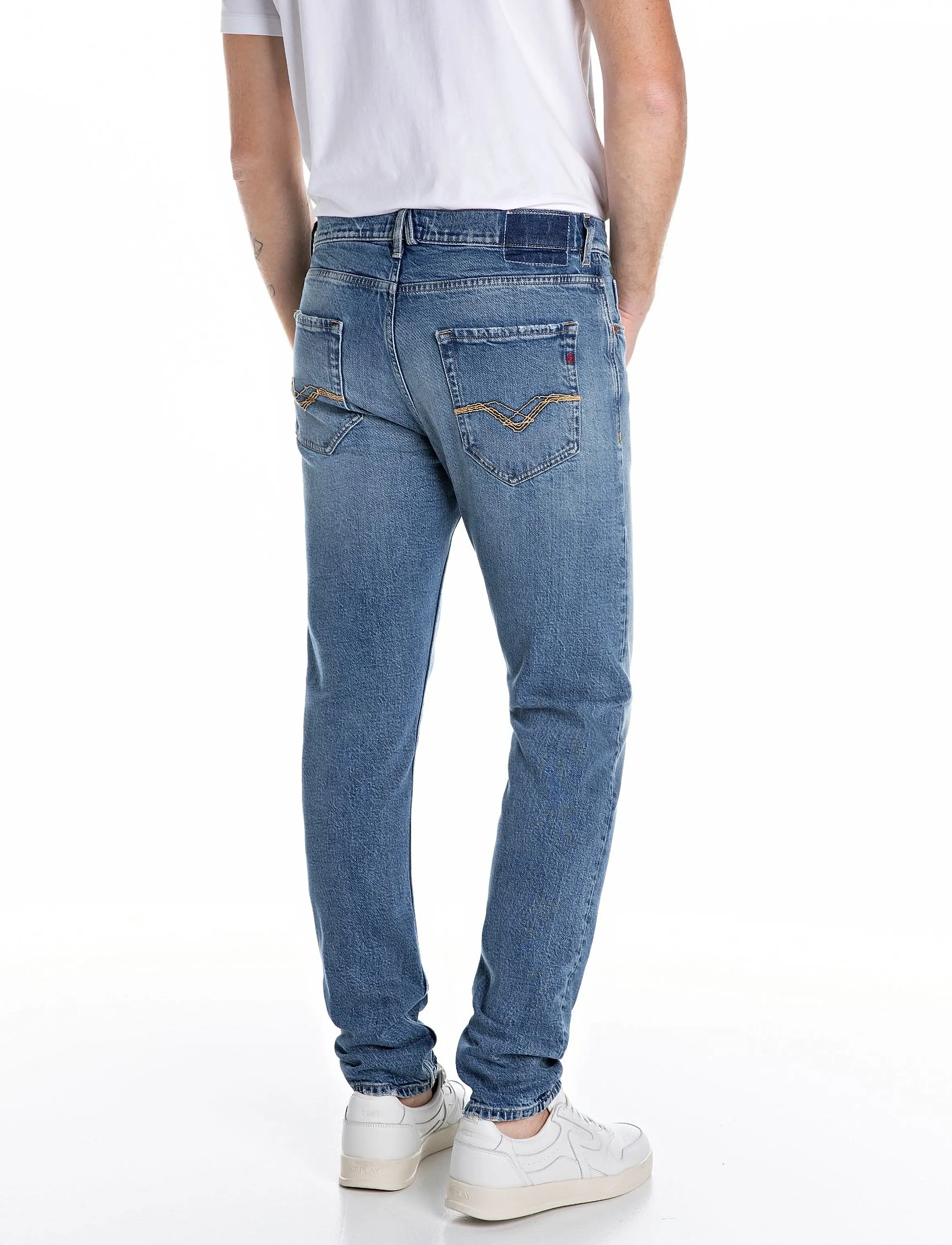 Replay - MICKYM Trousers SLIM TAPERED Original - blue - 3