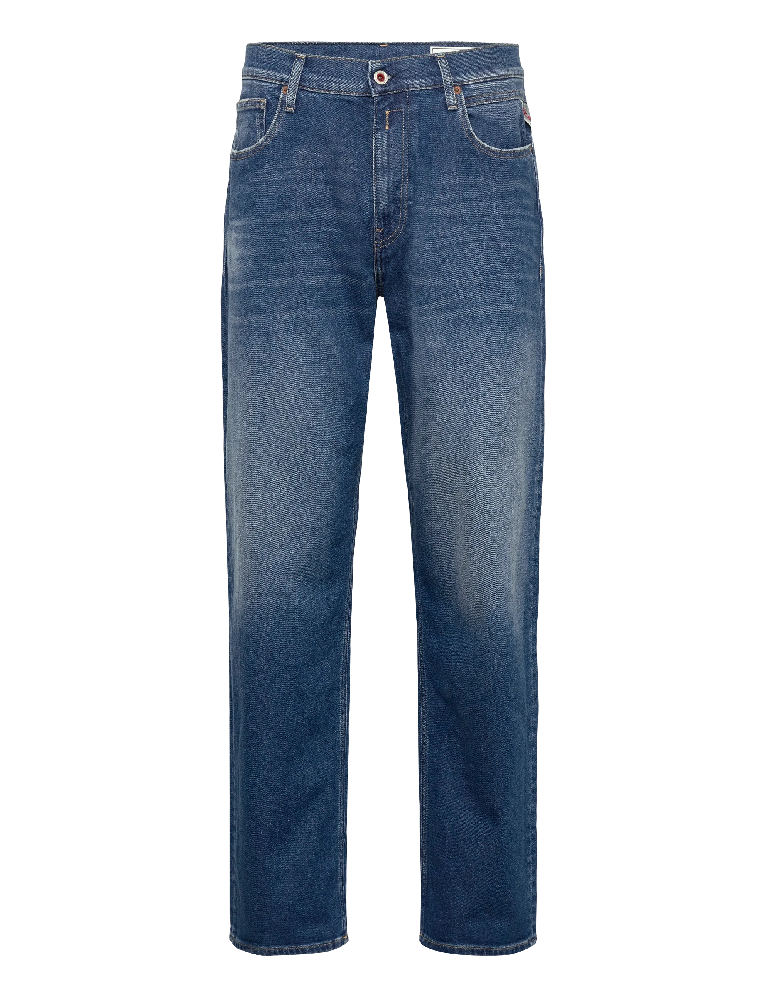 Replay KYRAN Trousers RELAXED RED LOGO - Replay Men - BLUE / blue