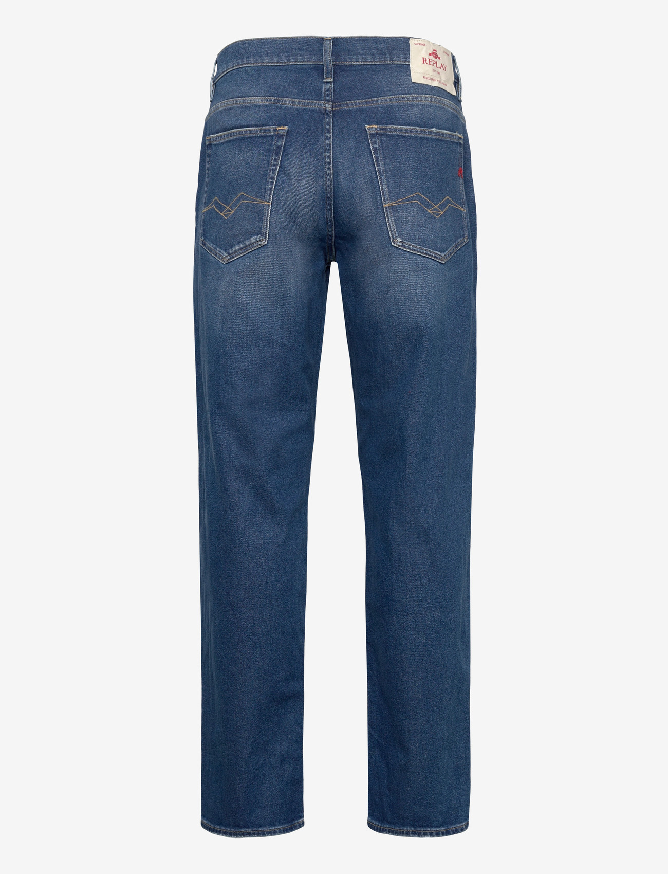 Replay - KYRAN Trousers RELAXED RED LOGO - regular jeans - blue - 2